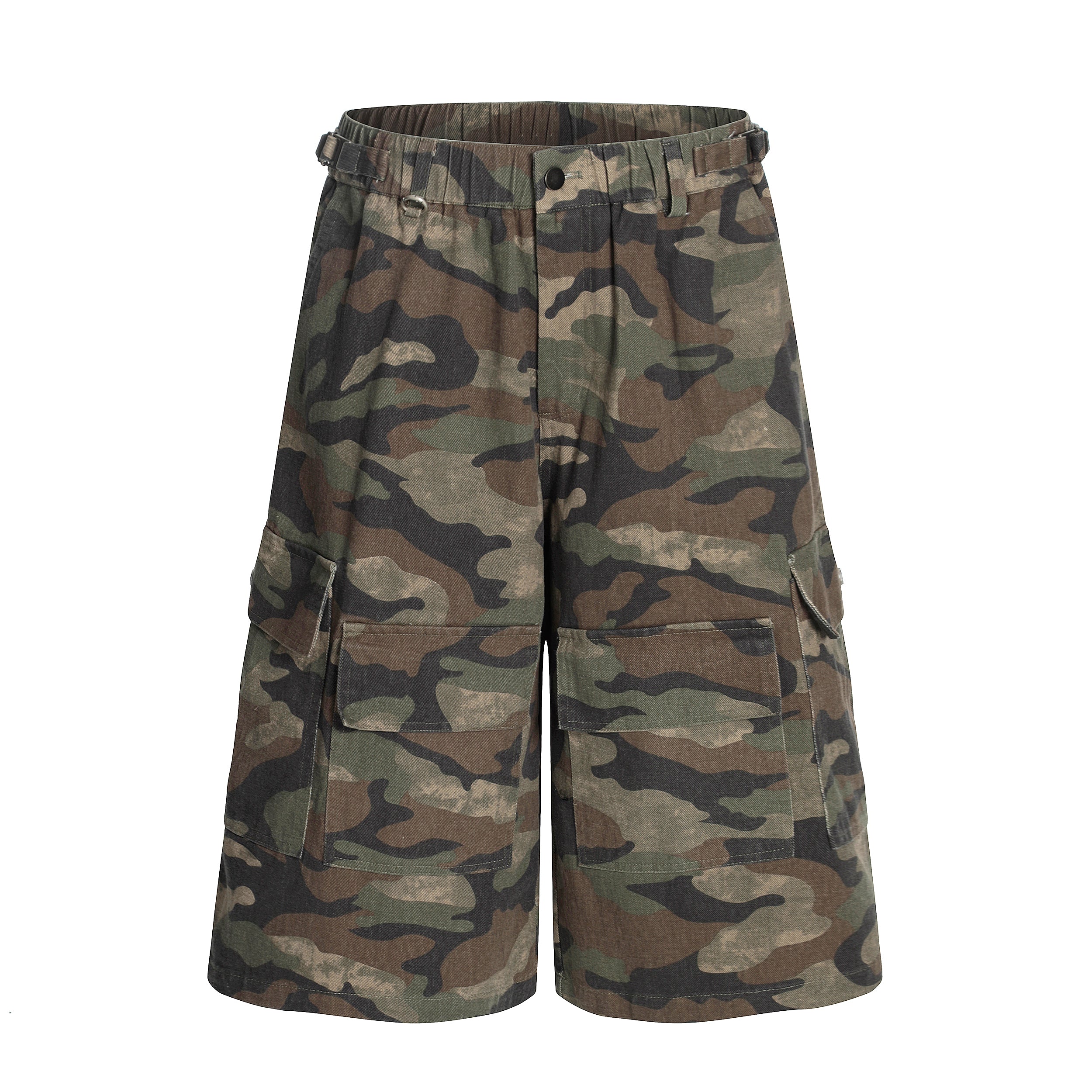 Men's Camo Cargo Shorts | Elastic Waist Utility Shorts