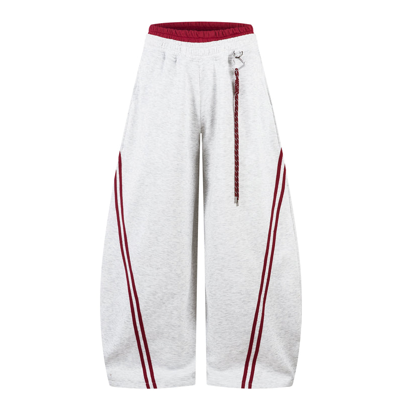 Omirad Double Stripe Barrel Sweatpants | Wide Leg Joggers