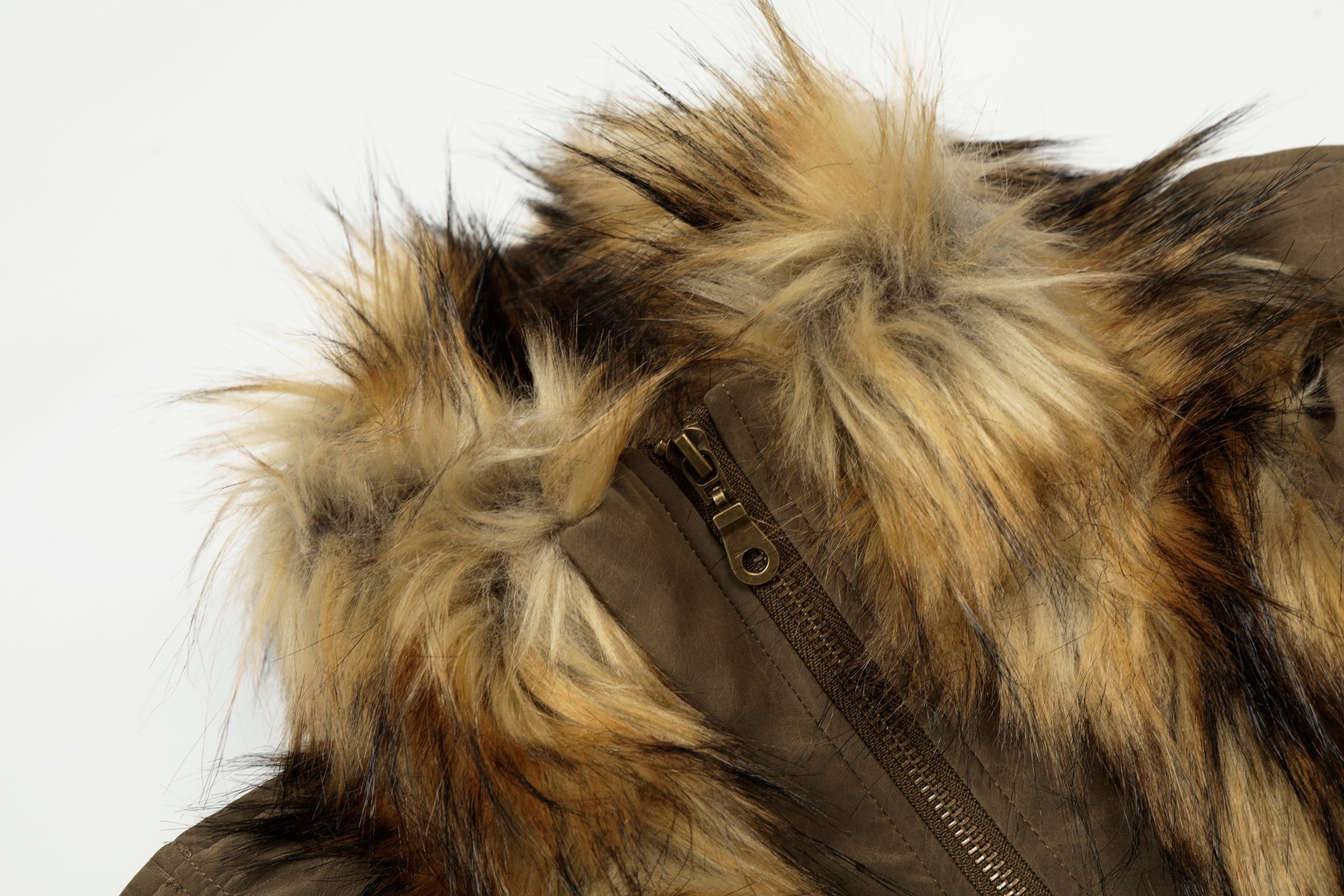 Detachable Faux Fur Collar PU Puffer Jacket | Cropped