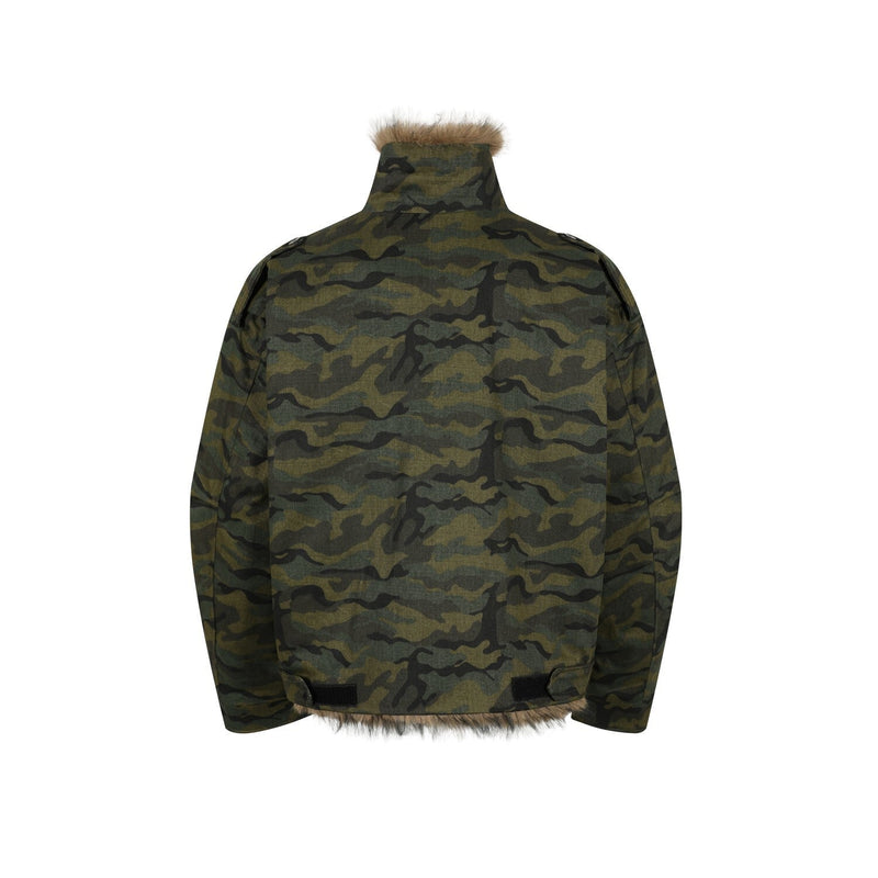 Omirad Camo Fur-Lined Jacket | Military Streetwear