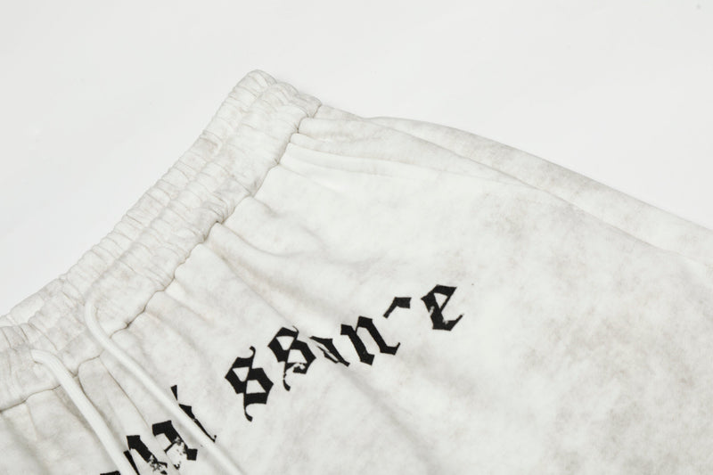 Omirad Vintage Wash Gothic Graphic Sweatpants | Wide Leg