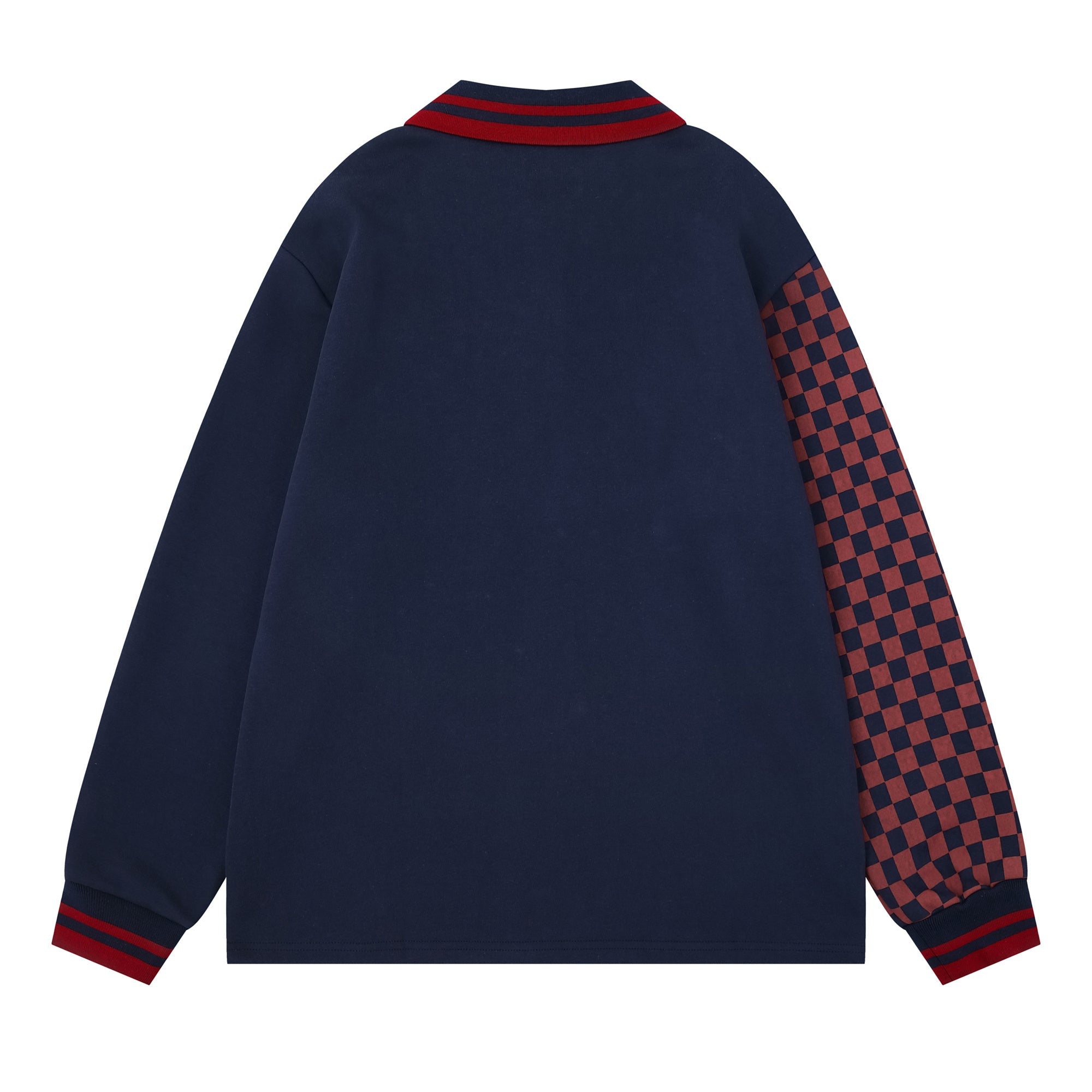 Checkered Racing Long Sleeve Jersey | Streetwear Polo