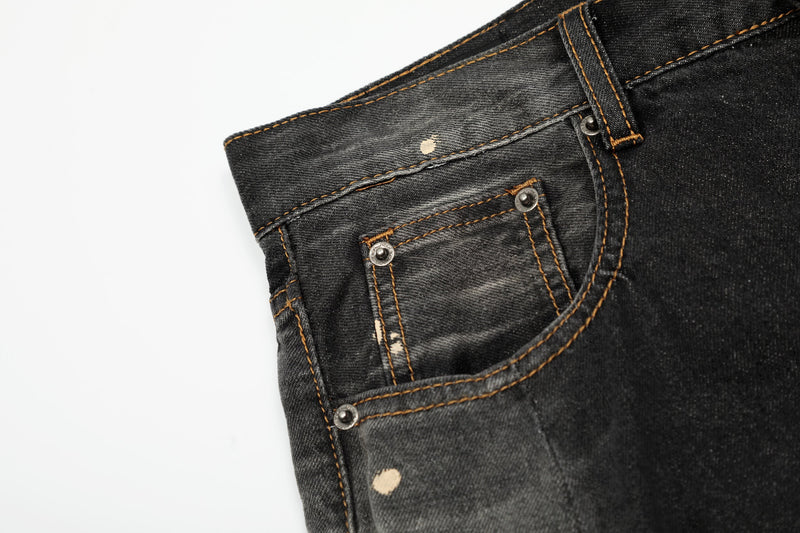 Omirad Vintage Wash Barrel Leg Jeans | Distressed Streetwear
