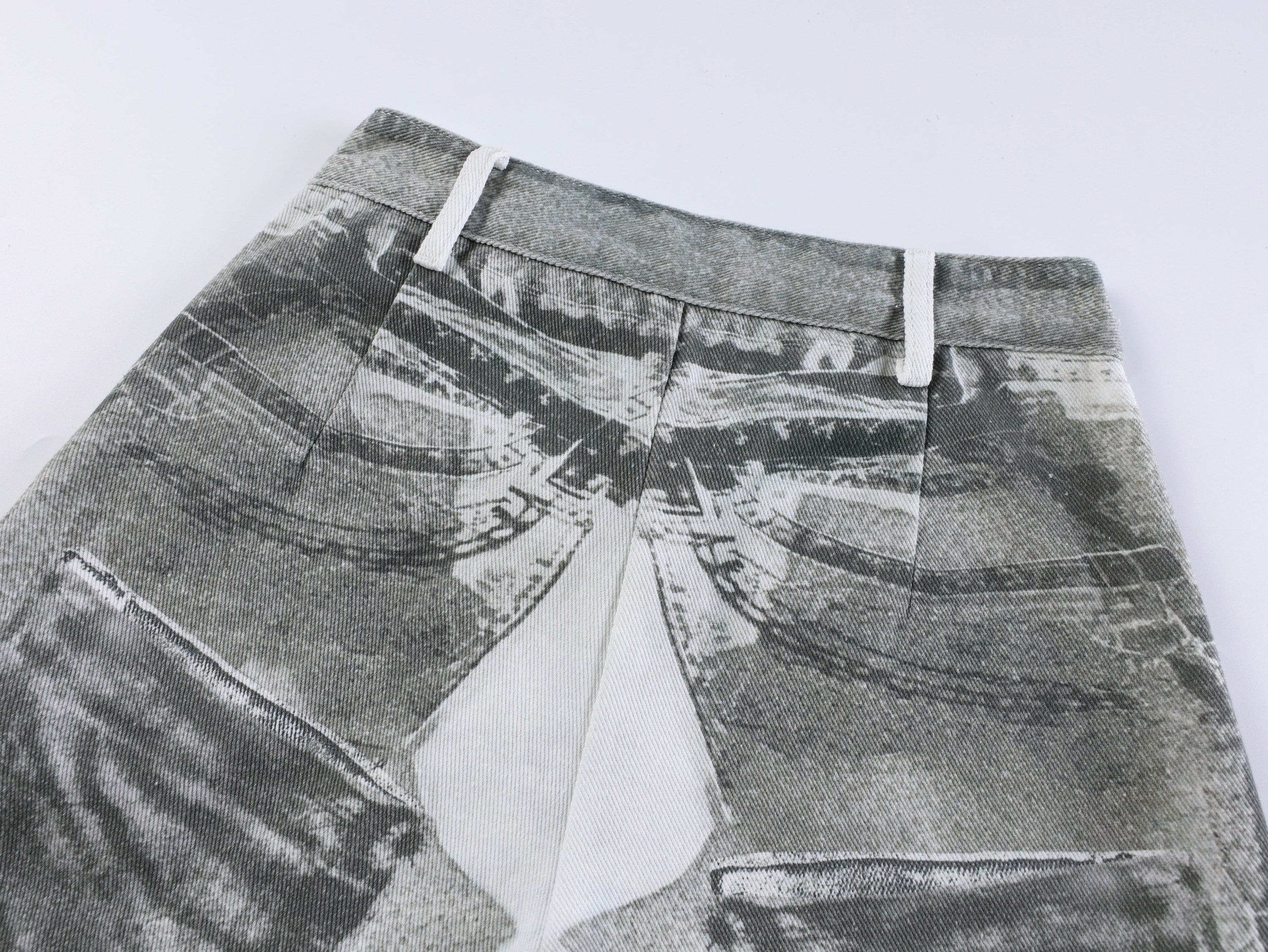 Omirad Graphic Panel Wide-Leg Pants | Streetwear Collage Print