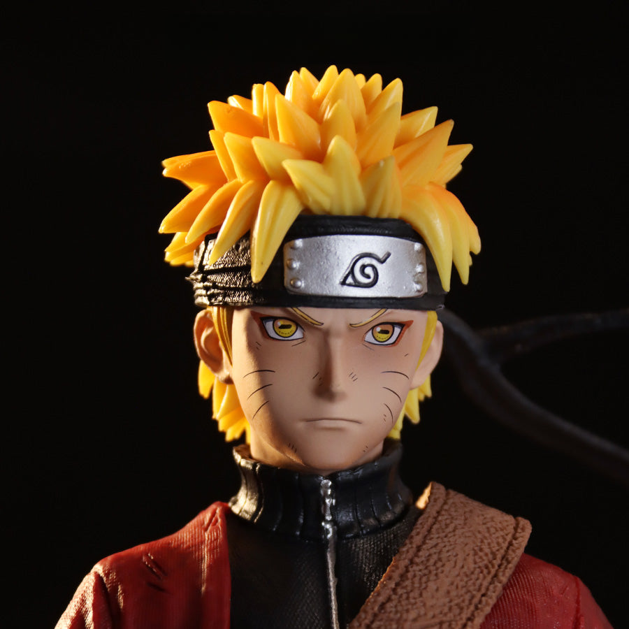 ชุดแอ็คชั่น Naruto และ Sasuke - รุ่น Collector 43 ซม. | จอแสดงผลที่ปรับแต่งได้ด้วยฐานสัตว์ร้าย