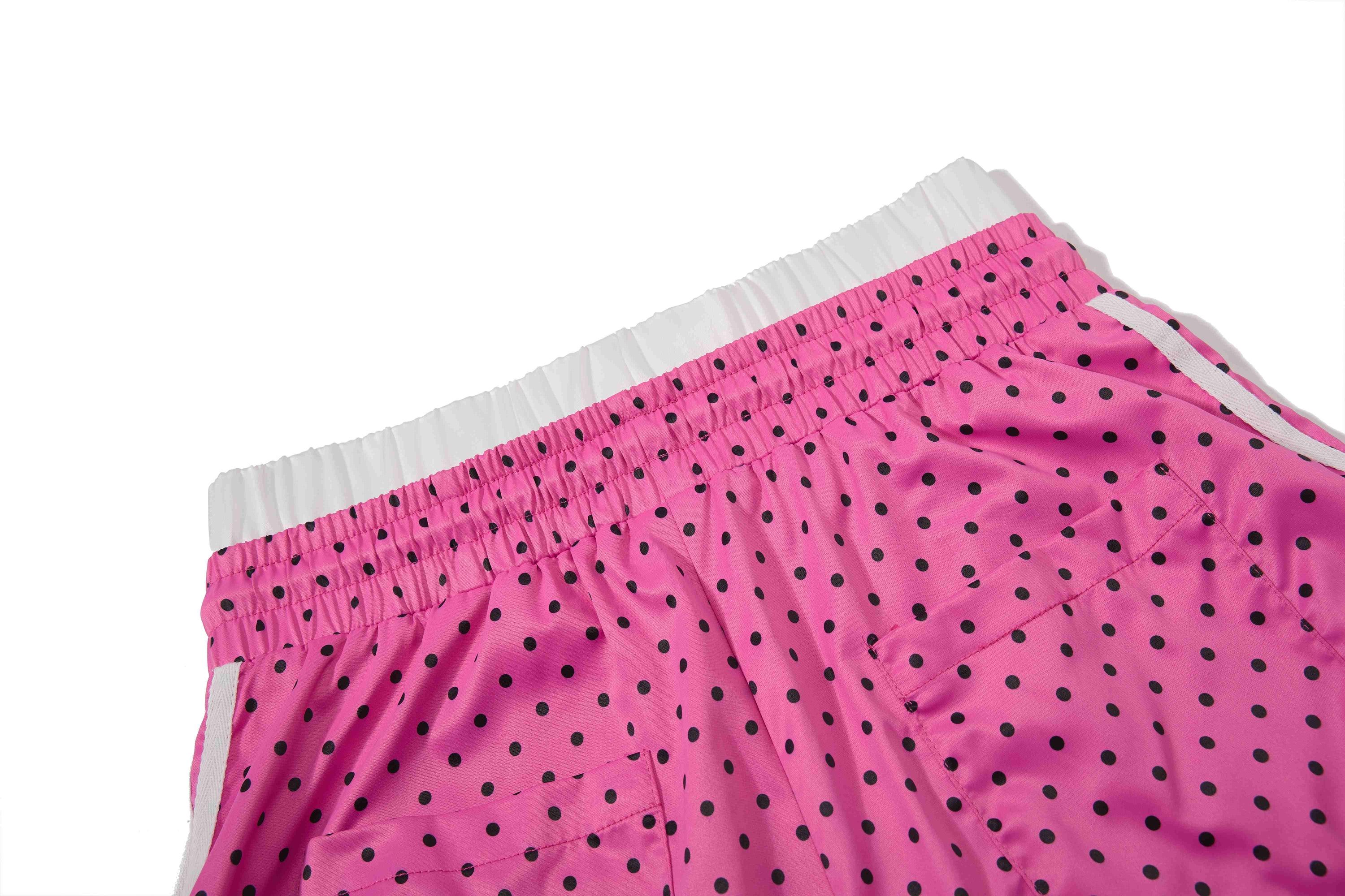 Polka Dot Wide-Leg Track Pants with Side Stripes | SEAKOFF