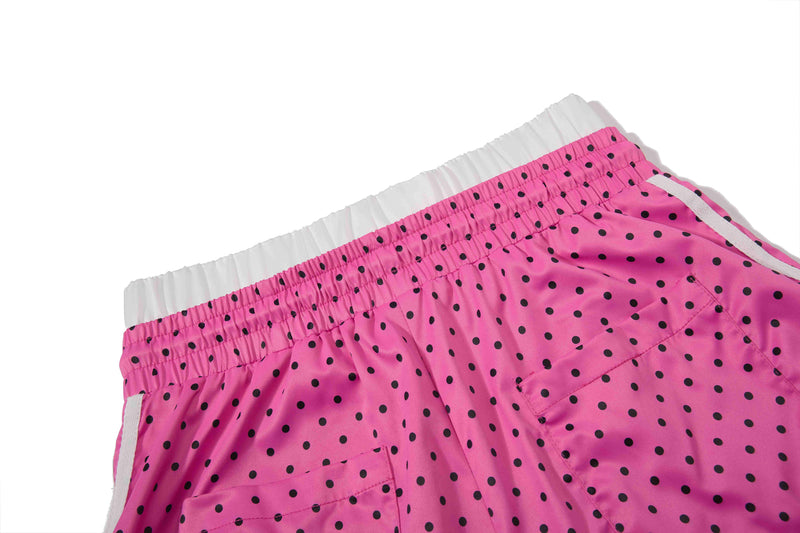 Polka Dot Wide-Leg Track Pants with Side Stripes | SEAKOFF