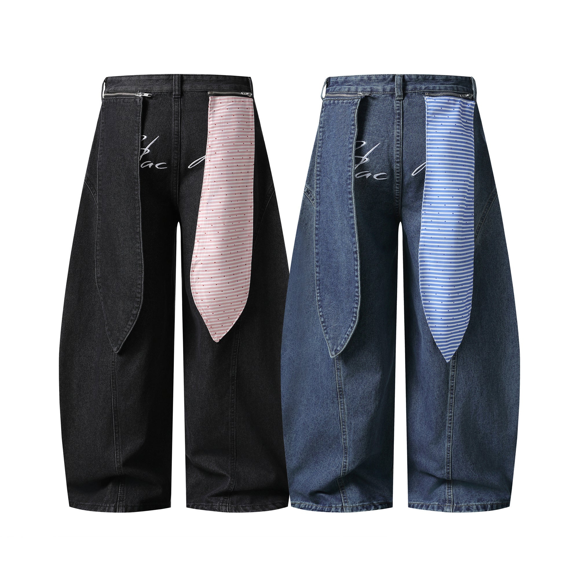 Star Patch Wide-Leg Denim Jeans | Y2K Street Style