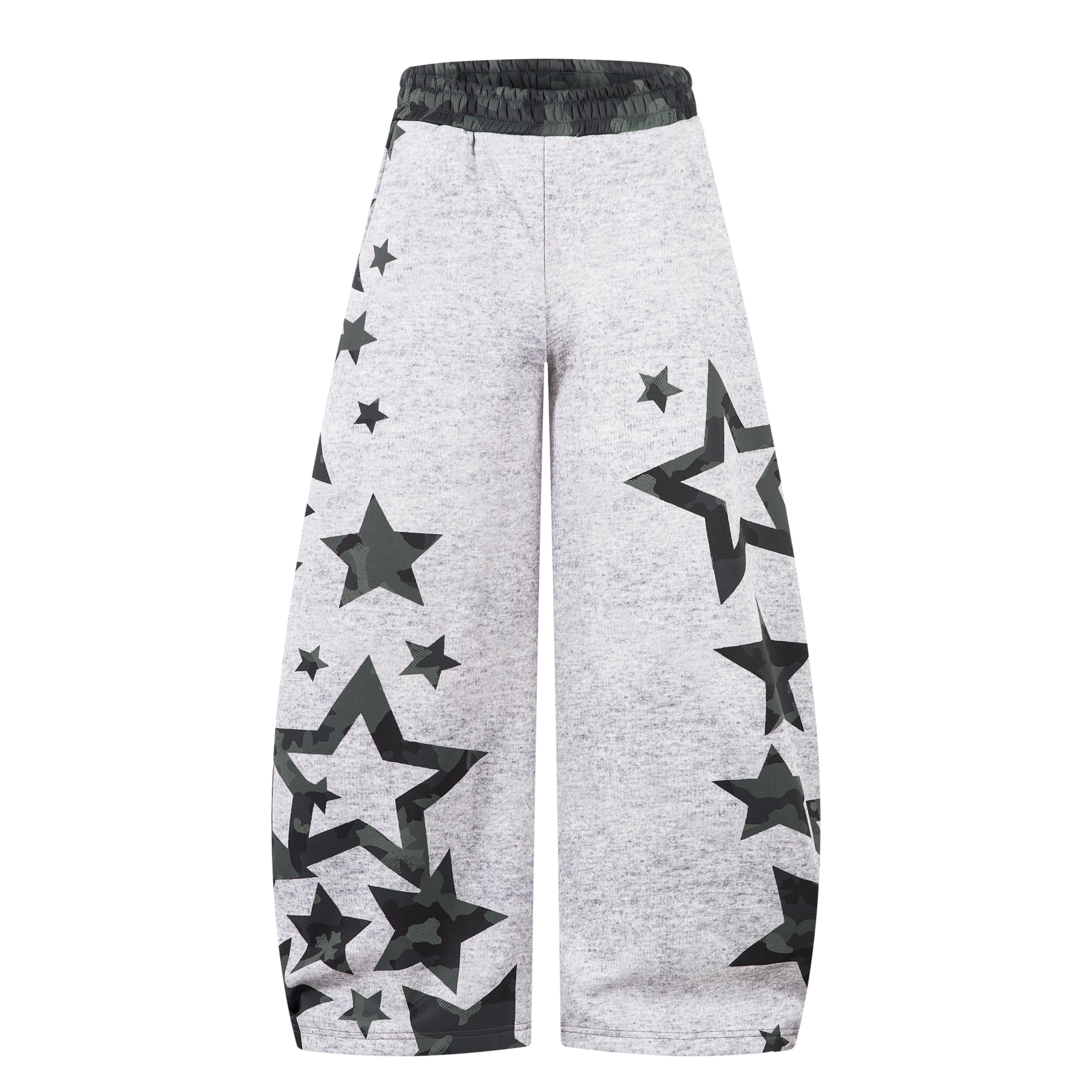 Camo Star Wide-Leg Sweatpants | Street Style Baggy Pants