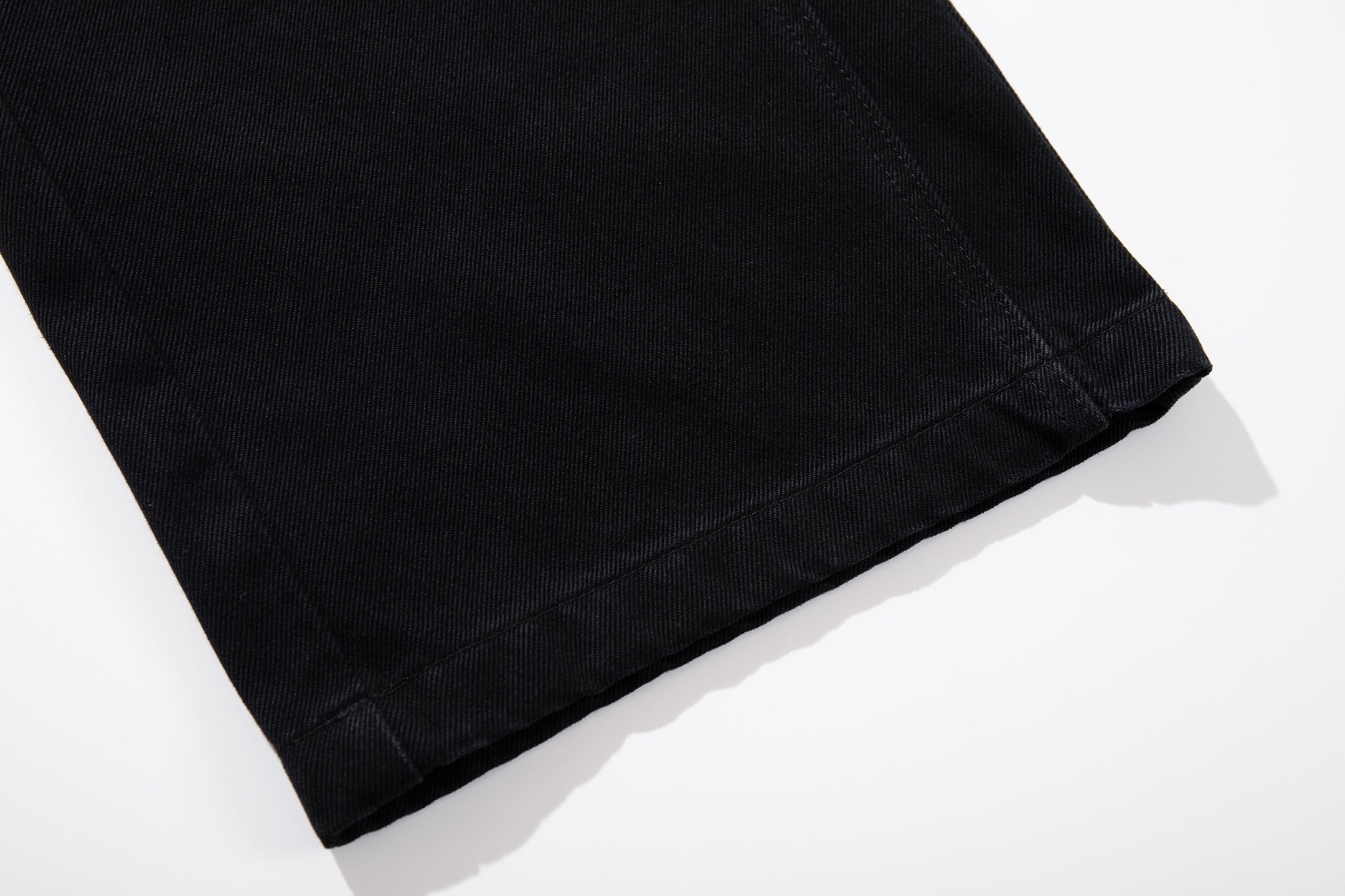 Omirad Studded Utility Wide-Leg Jeans | Black Denim