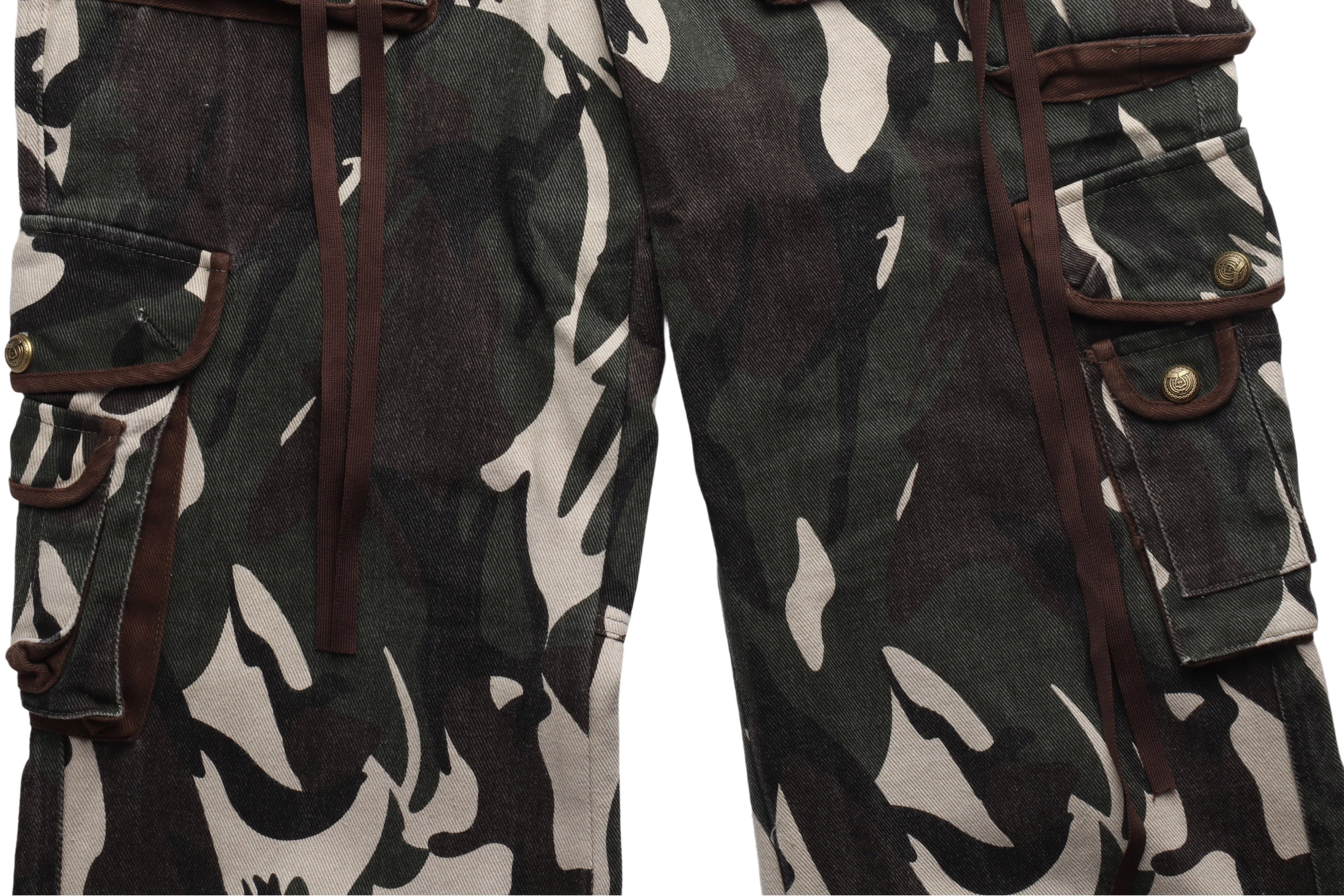Omirad Camo Union Jack Cargo Pants | Wide-Leg Utility