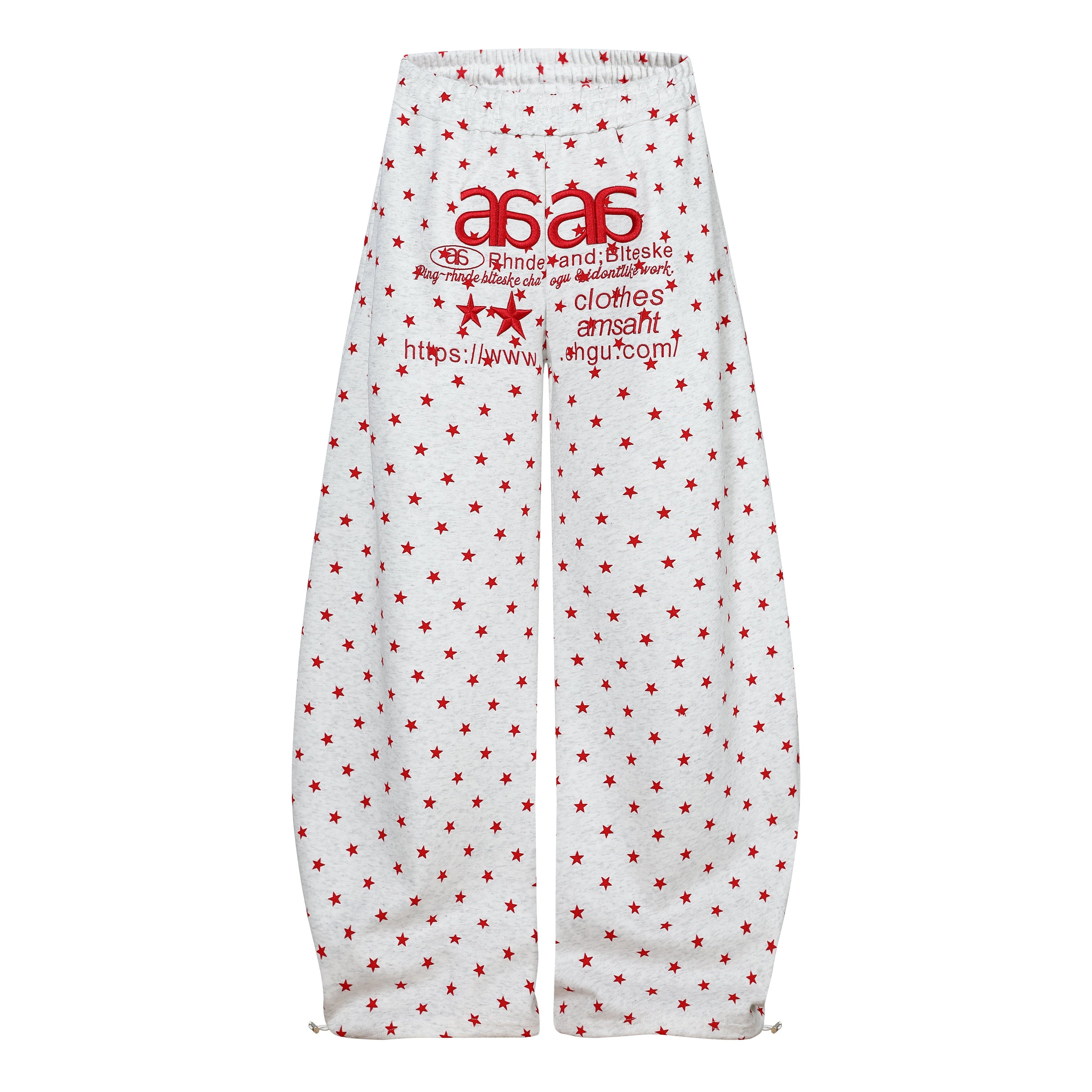 Omirad Star Print Wide-Leg Sweatpants | Streetwear