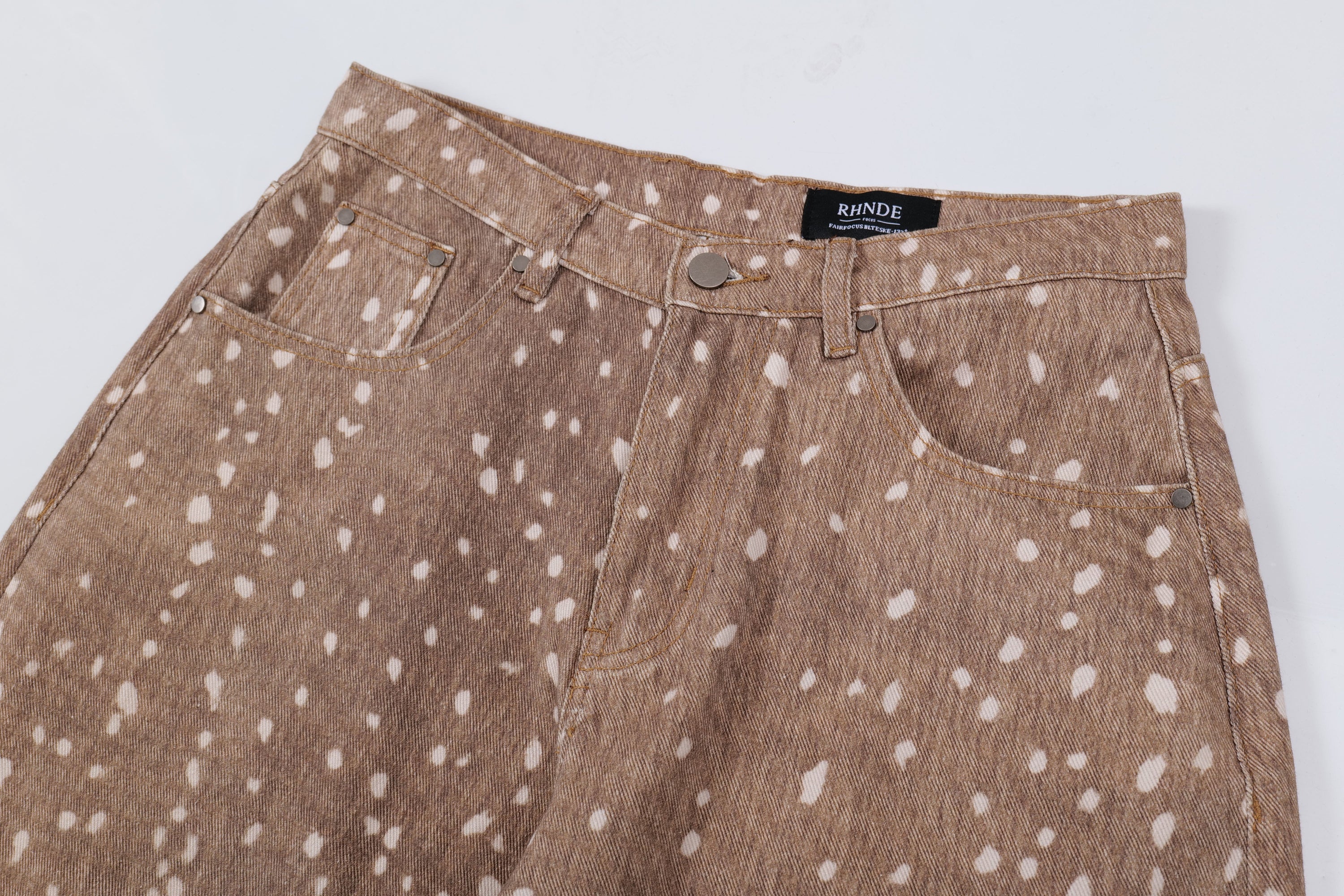 Omirad Fawn Print Wide-Leg Jeans | Spotted Denim