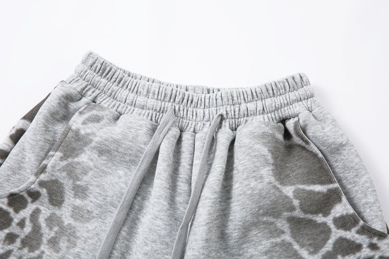 Omirad Leopard Gradient Sweatpants | Grey & Pink Graffiti