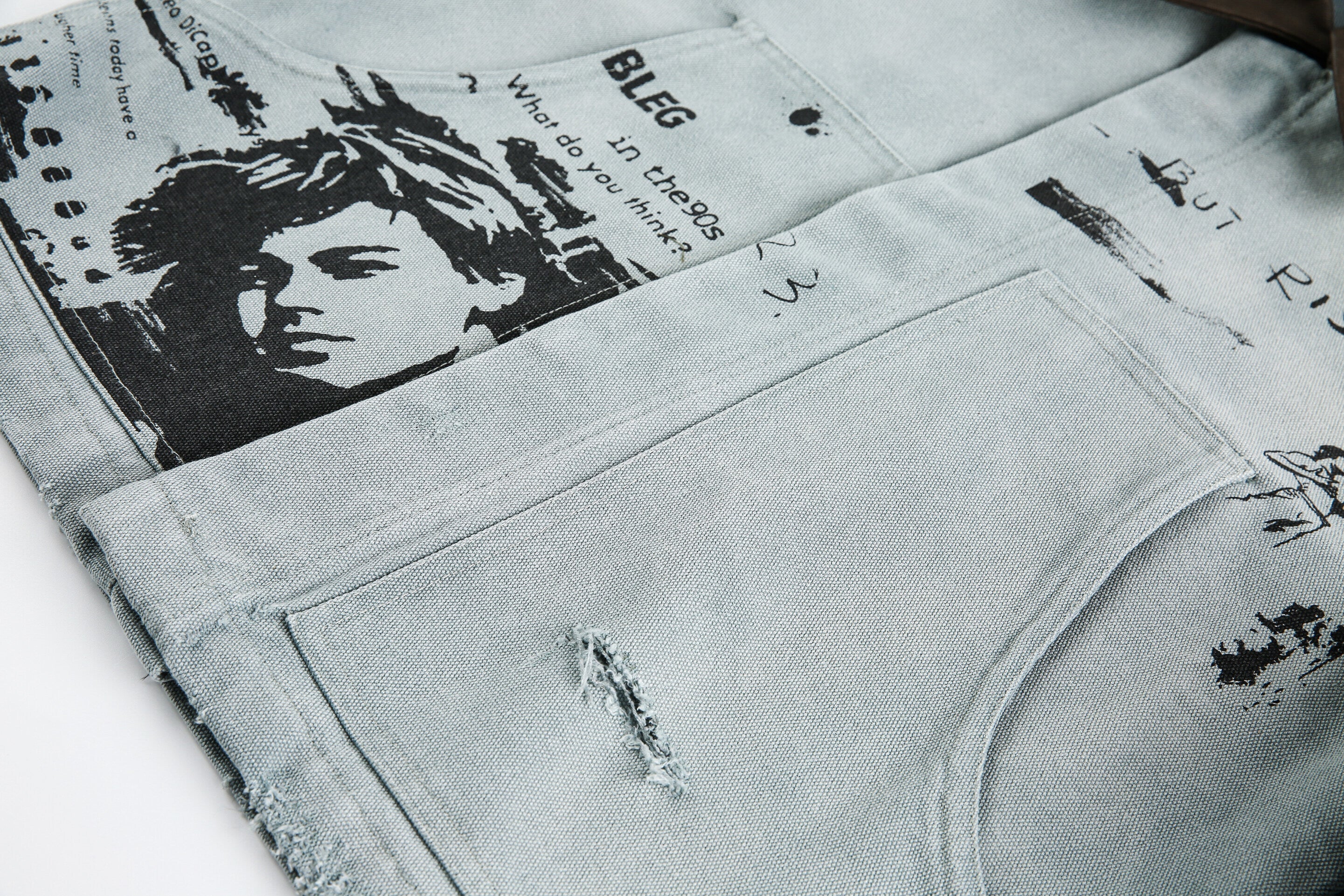Omirad 90s Reflection Graphic Work Jacket | Cotton Canvas