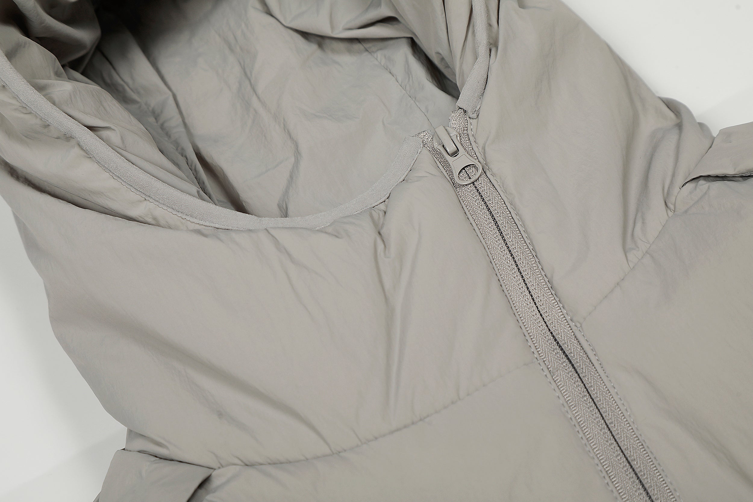 Asymmetric Zipper Hooded Puffer Jacket | Streetwear Insulated