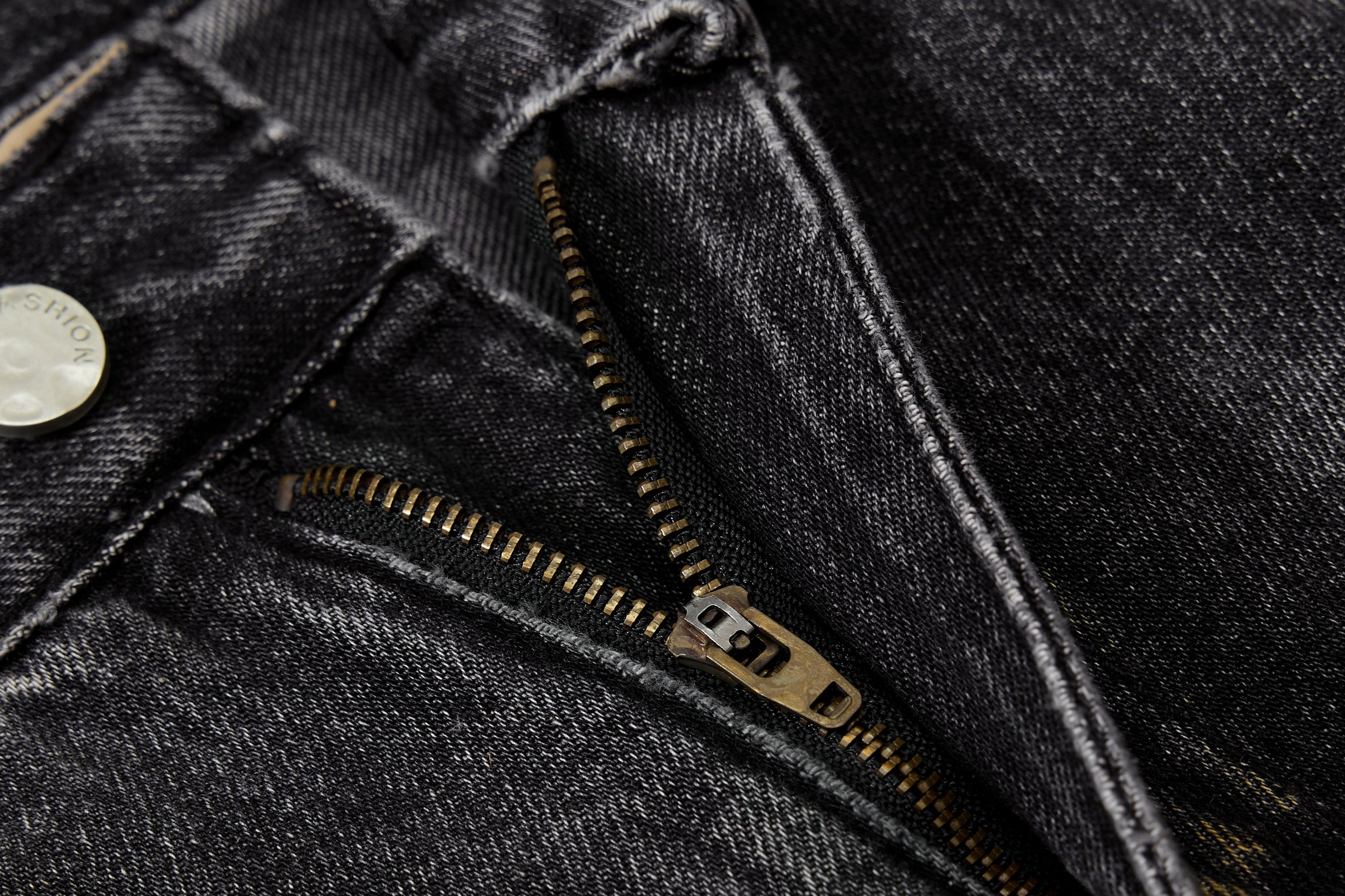 Omirad Vintage Washed Curved Wide-Leg Denim Pants