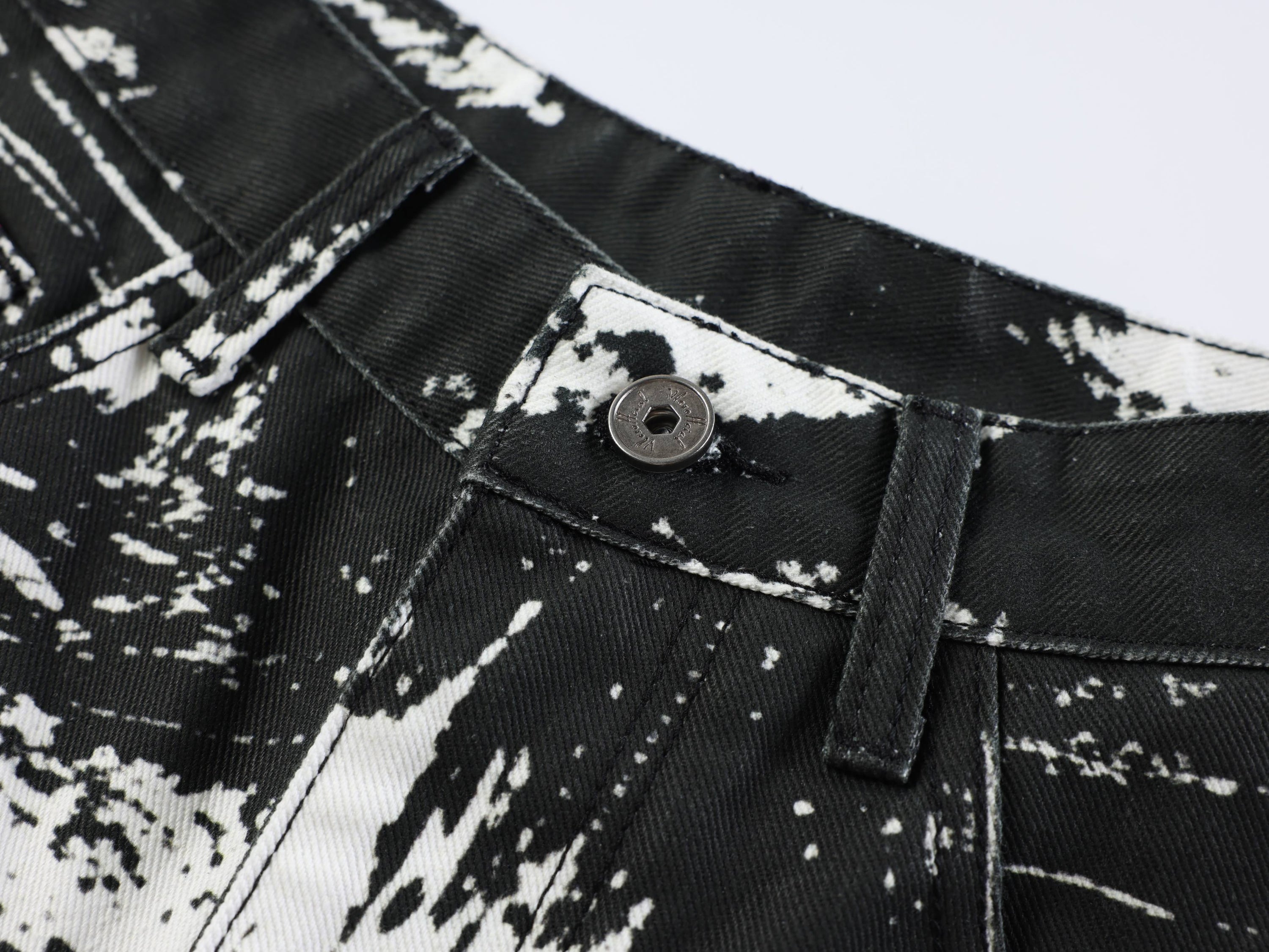 Monochrome Animal Print Wide-Leg Jeans | Oversized Streetwear