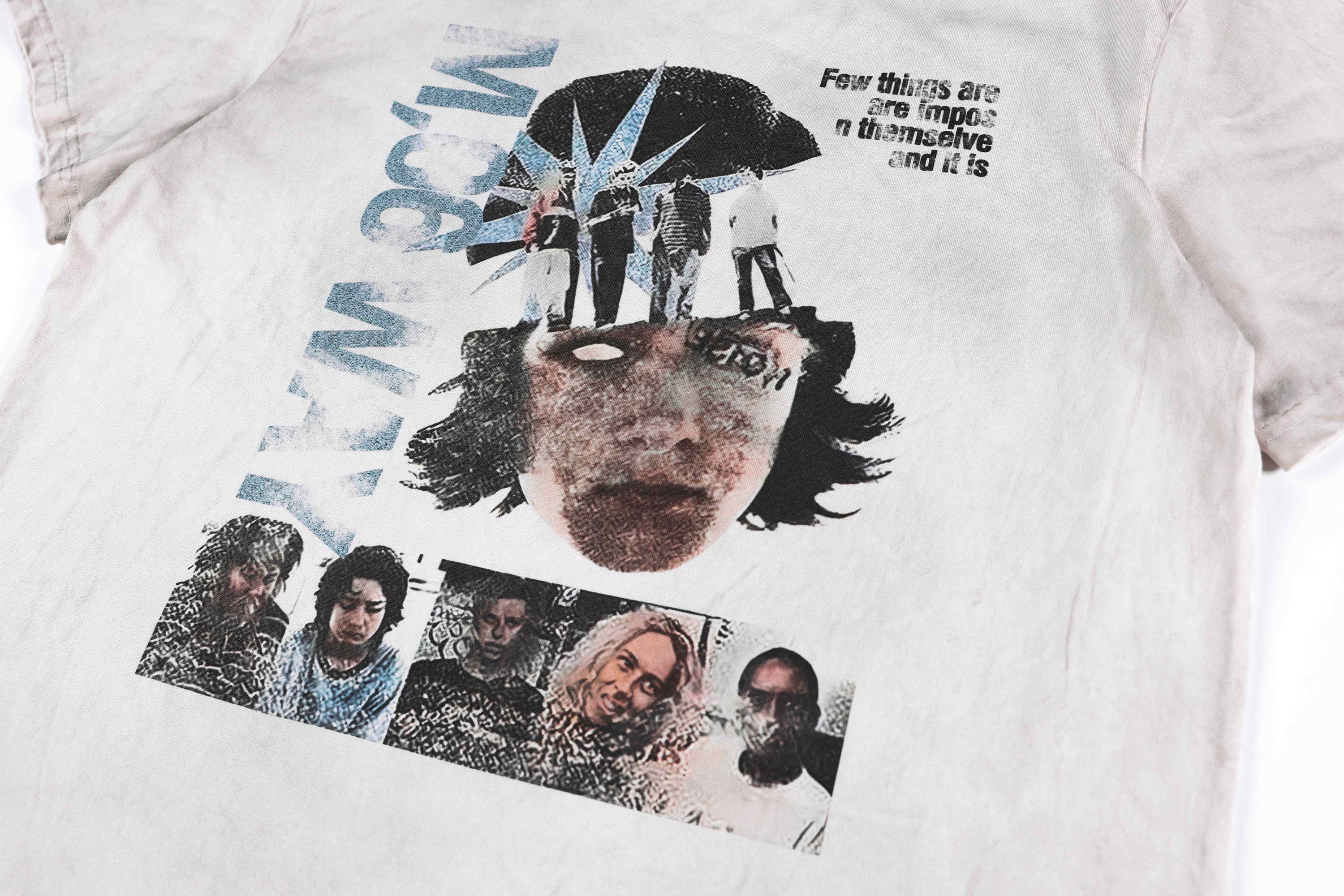 Omirad Vintage Washed Collage Graphic Tee | Y2K Streetwear