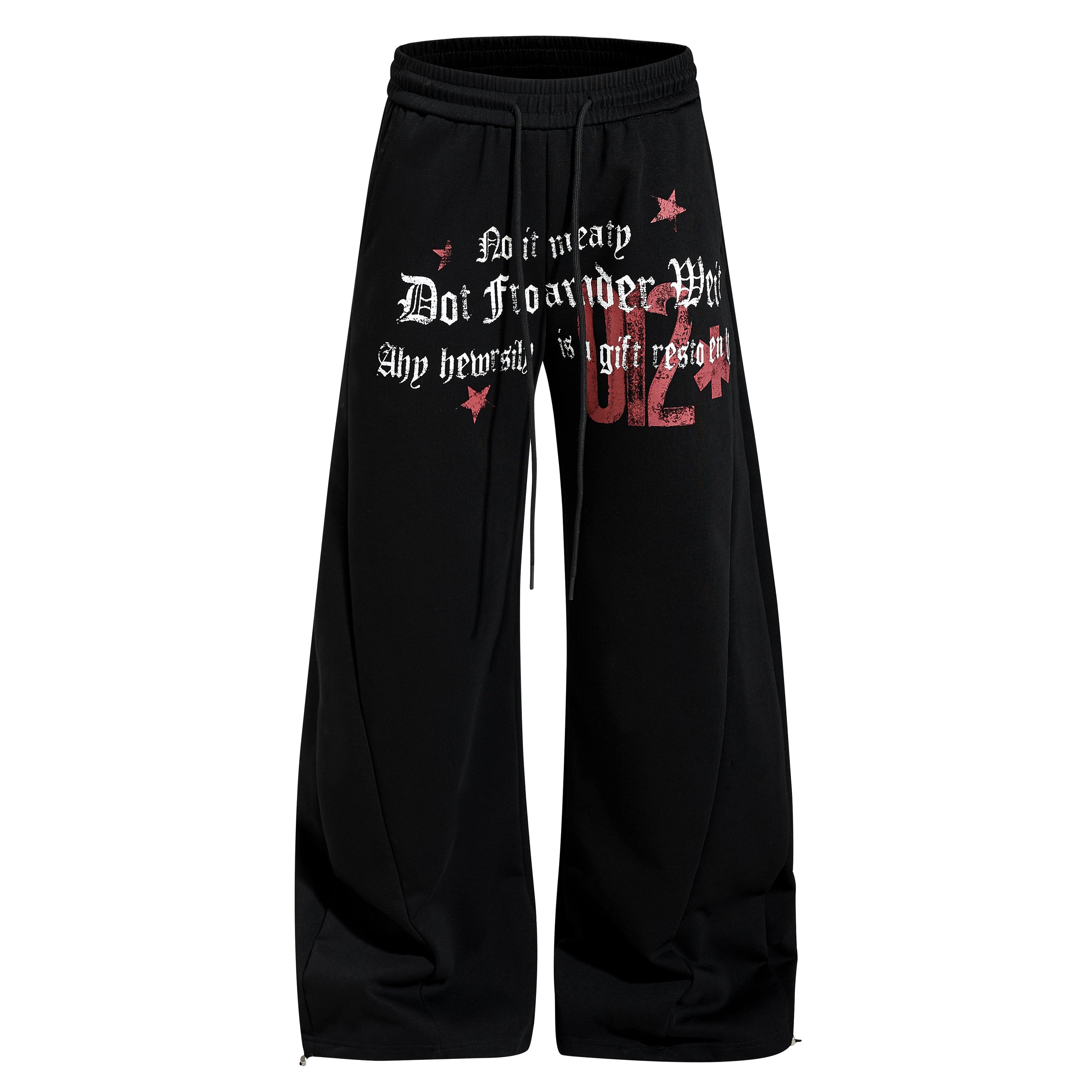 Omirad Vintage Star Wide-Leg Sweatpants | Retro Streetwear
