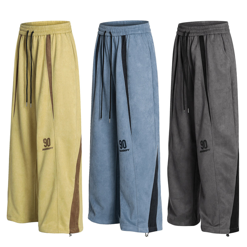 Colorblock Wide-Leg Track Pants | Streetwear Athletic Fit
