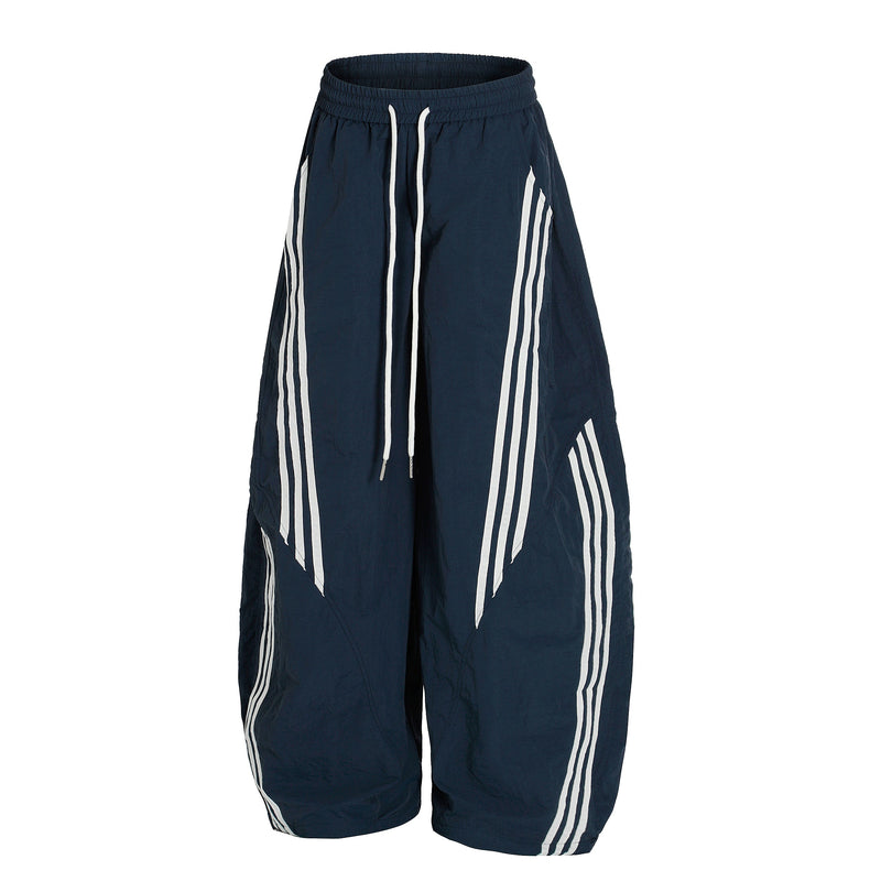 Omirad Nylon Multi-Stripe Wide-Leg Track Pants