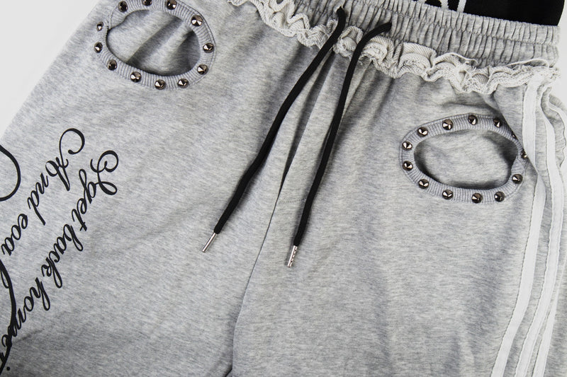 Script Graffiti Wide-Leg Sweatpants | Streetwear Joggers