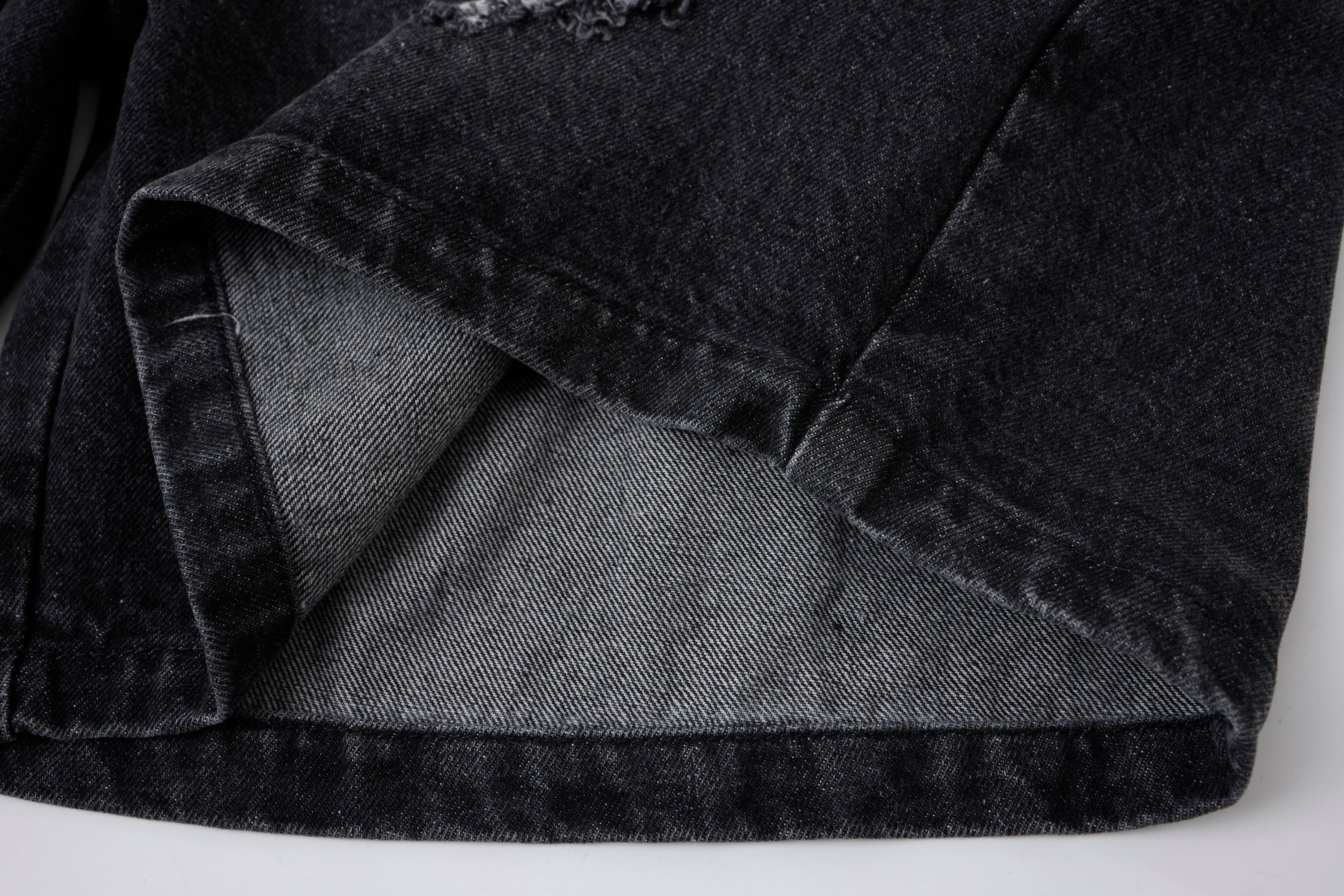 Distressed Layered Waistband Denim Shorts | Streetwear
