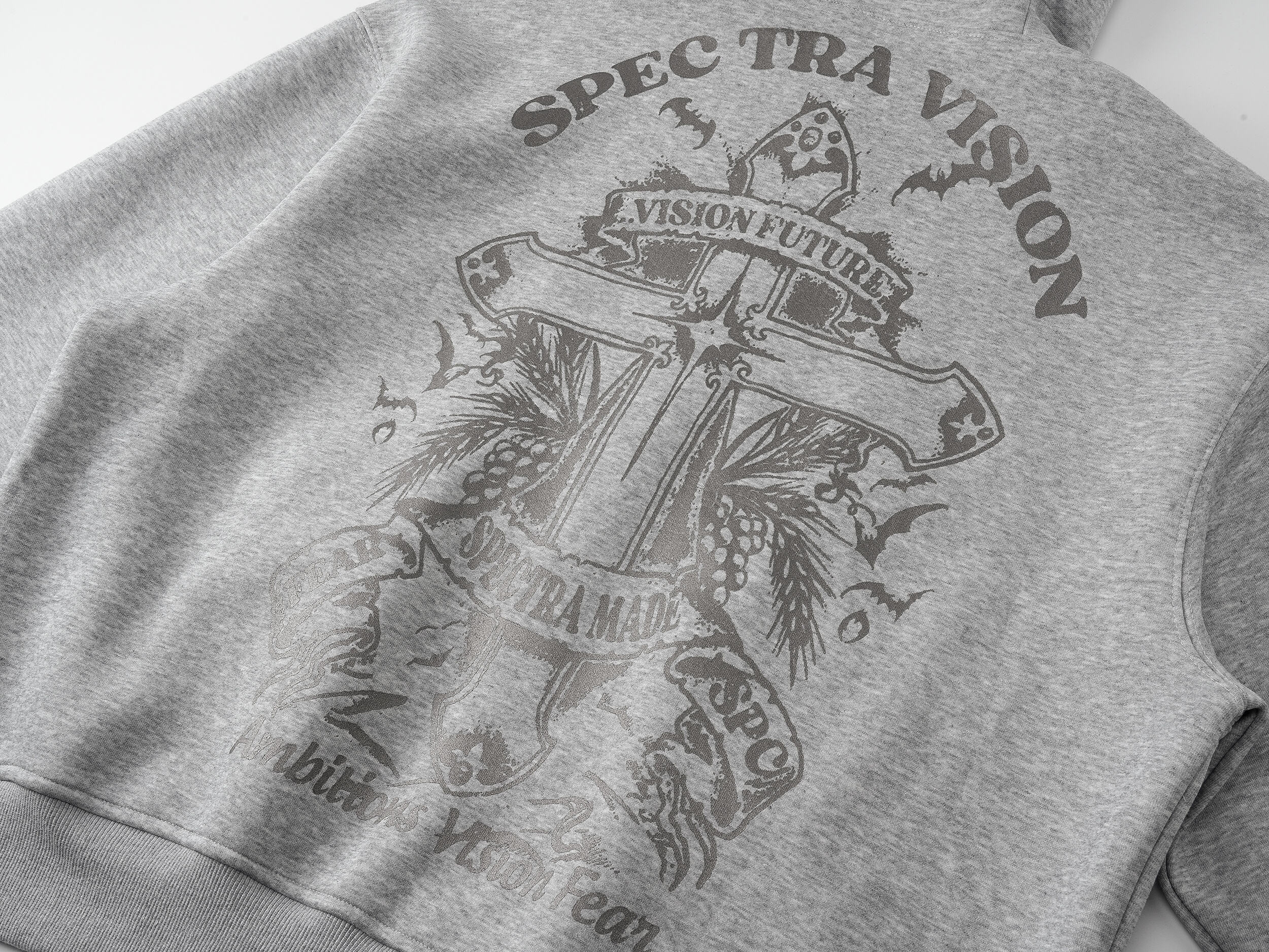 Devil-Horn Gothic Crest Zip Hoodie | Streetwear Statement