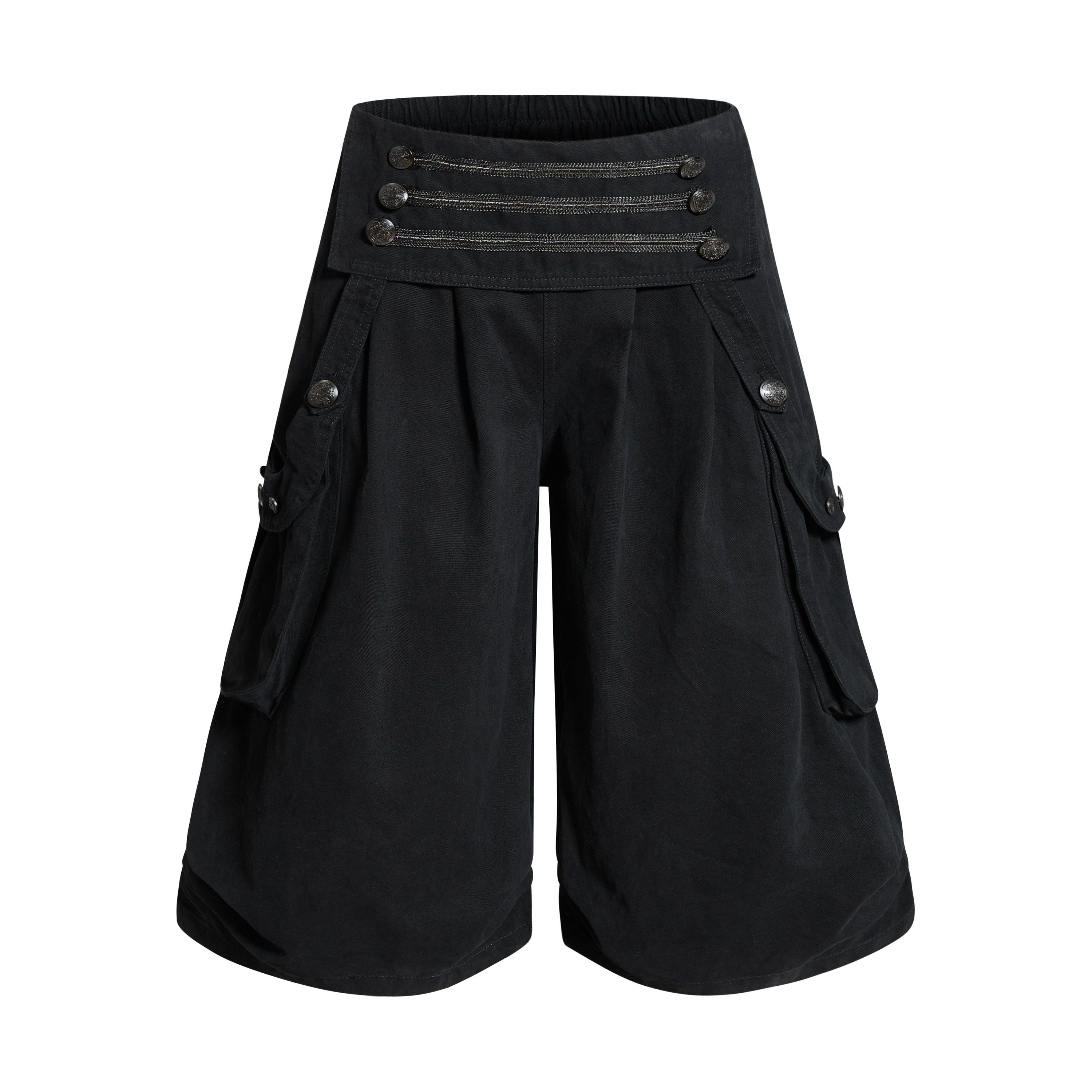 Omirad Military Utility Cargo Shorts | Wide-Leg Cotton