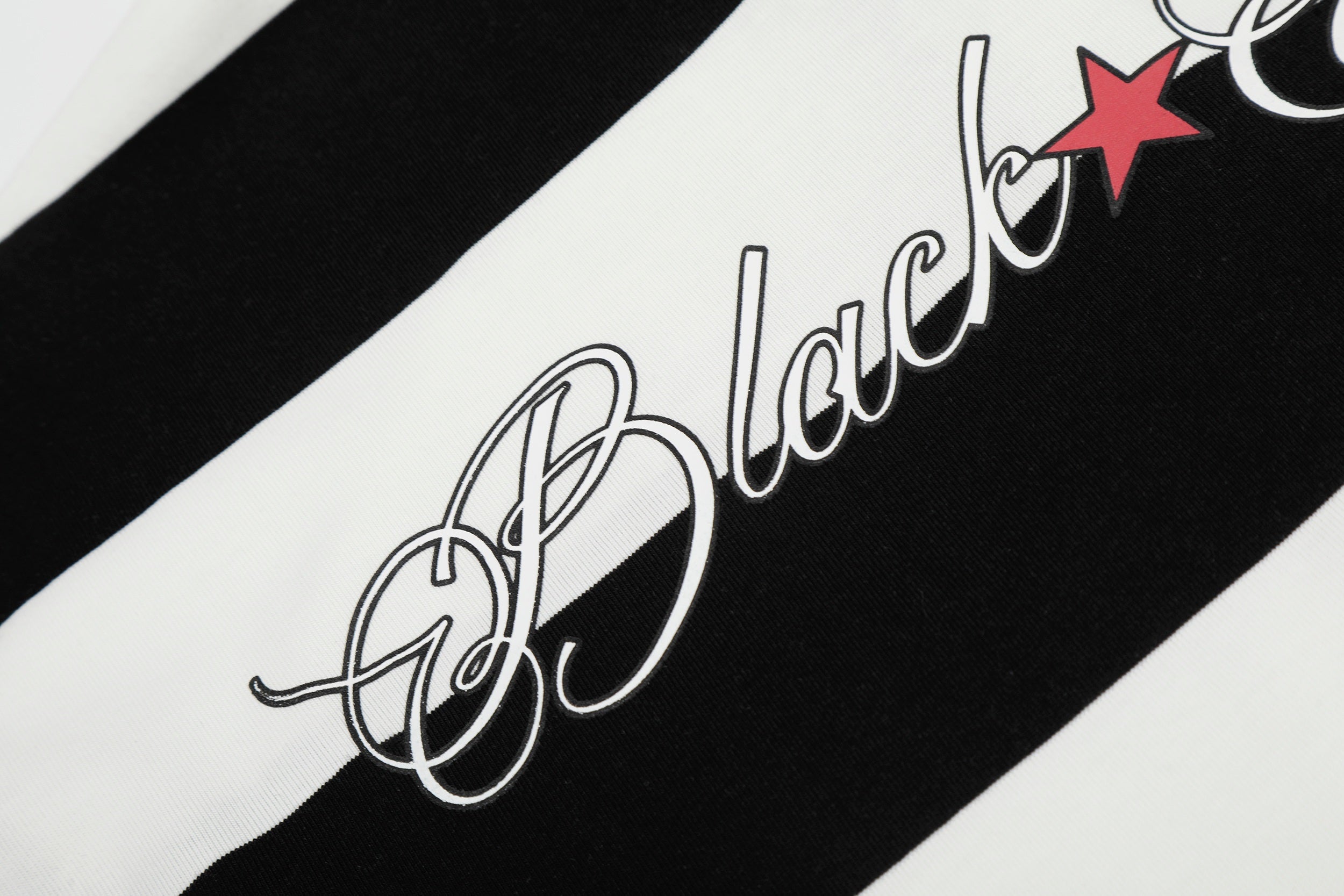 Omirad Rugby Stripe Graphic Polo Shirt | Black & White