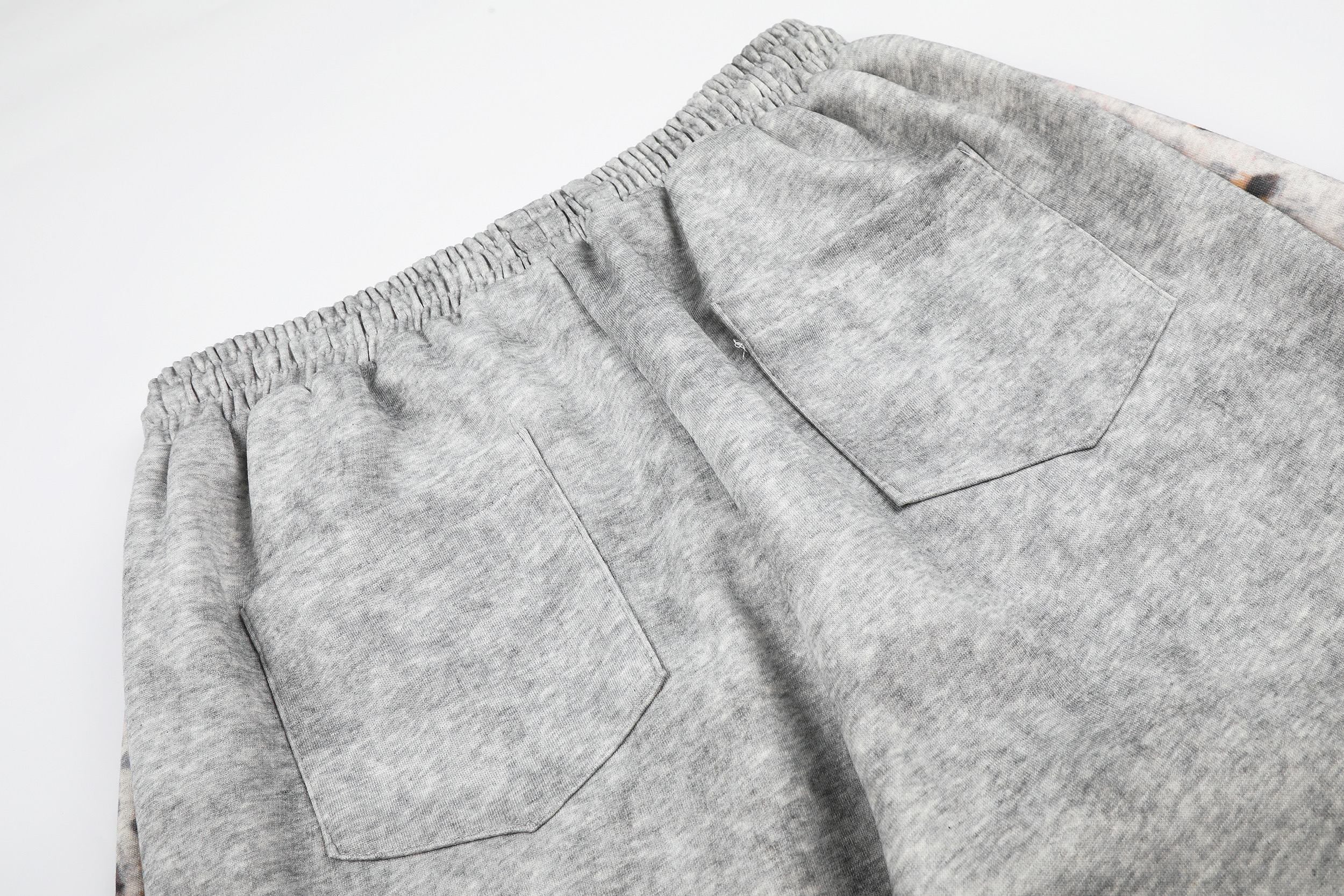 Leopard Panel Wide-Leg Sweatpants | Y2K Rhinestone Logo