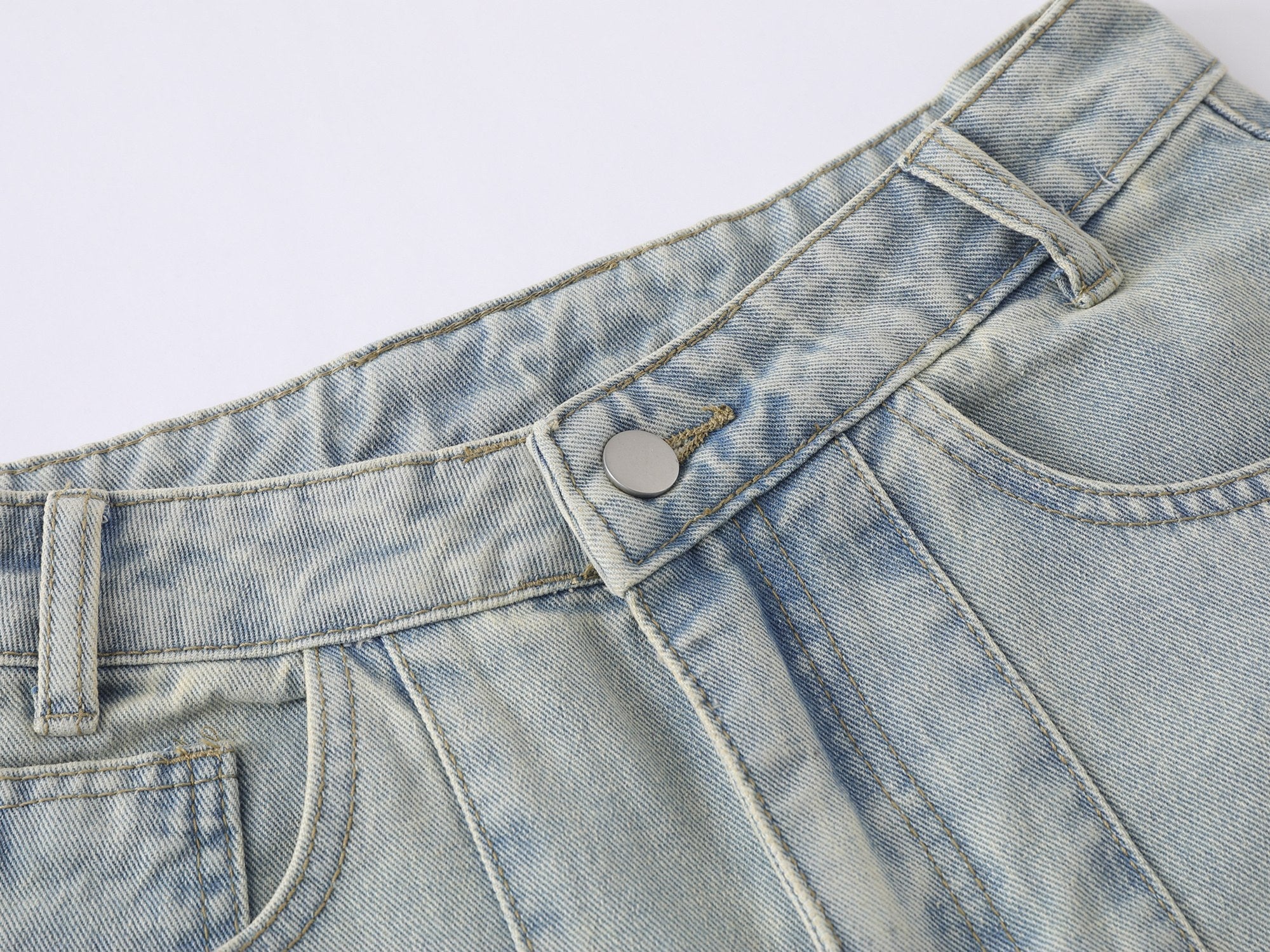 Star Distressed Wide-Leg Baggy Jeans | Streetwear Denim