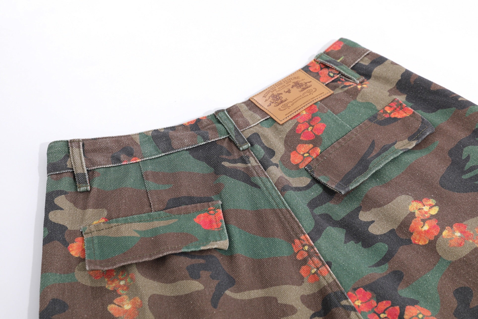 Omirad Floral Camo Cargo Shorts | Wide Leg Streetwear