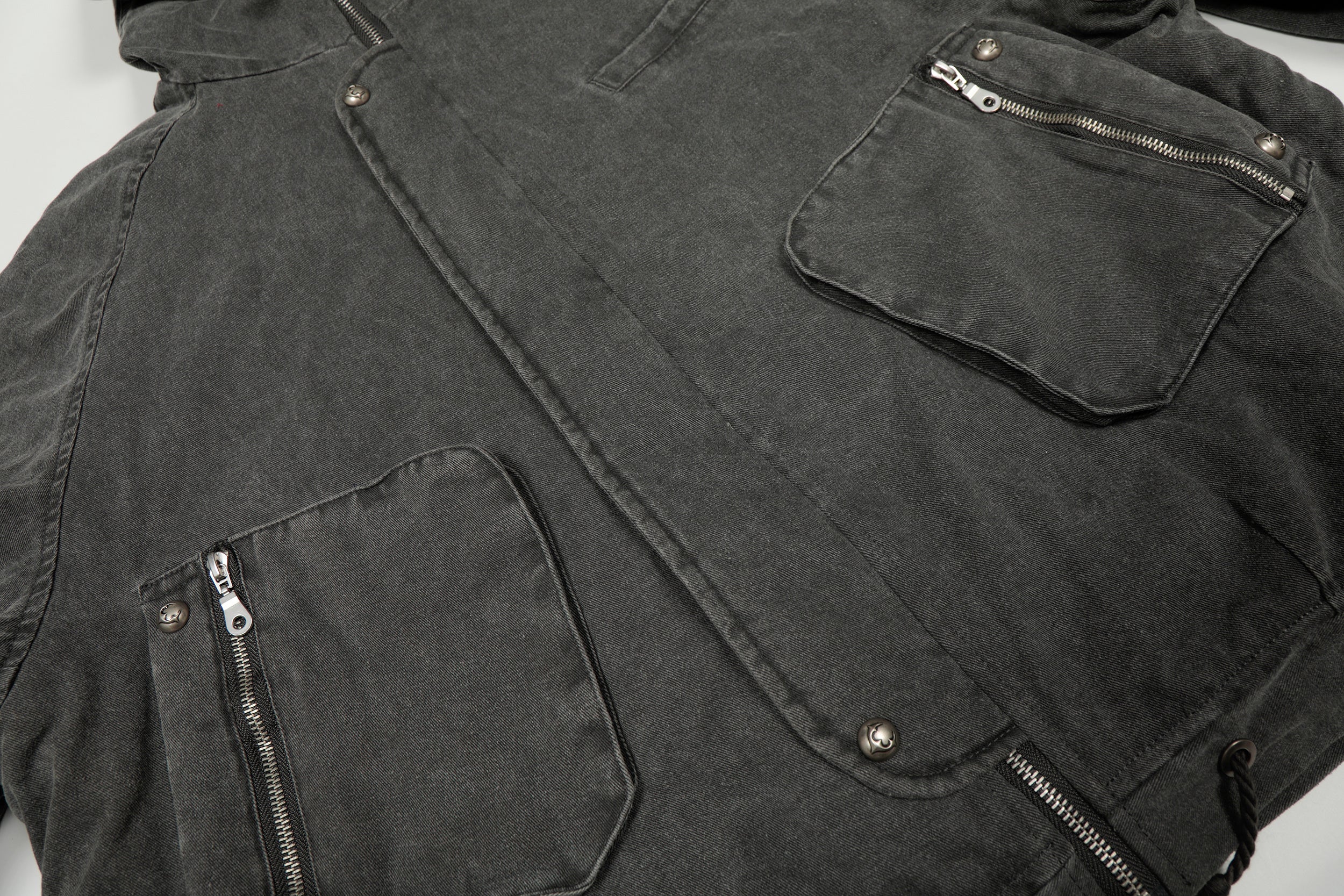 Washed Utility Hooded Jacket | Vintage Military Style