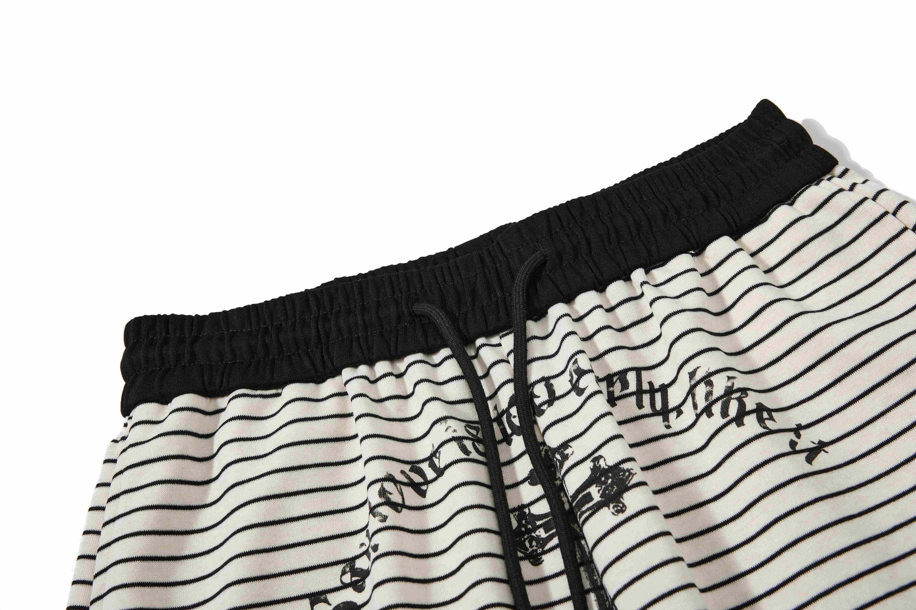 Striped Gothic Draped Wide-Leg Pants | Free Spirit Print