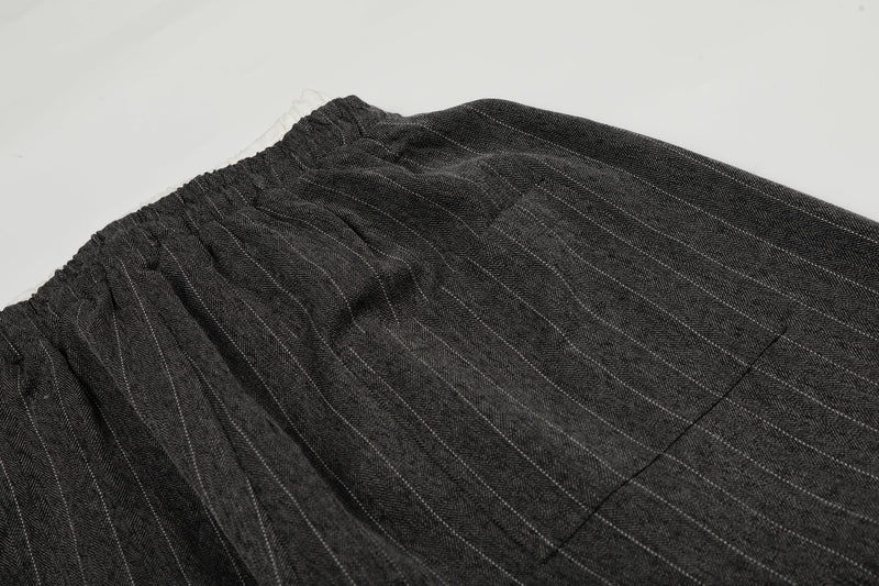 Omirad Pinstripe Wide-Leg Track Pants | Relaxed Fit