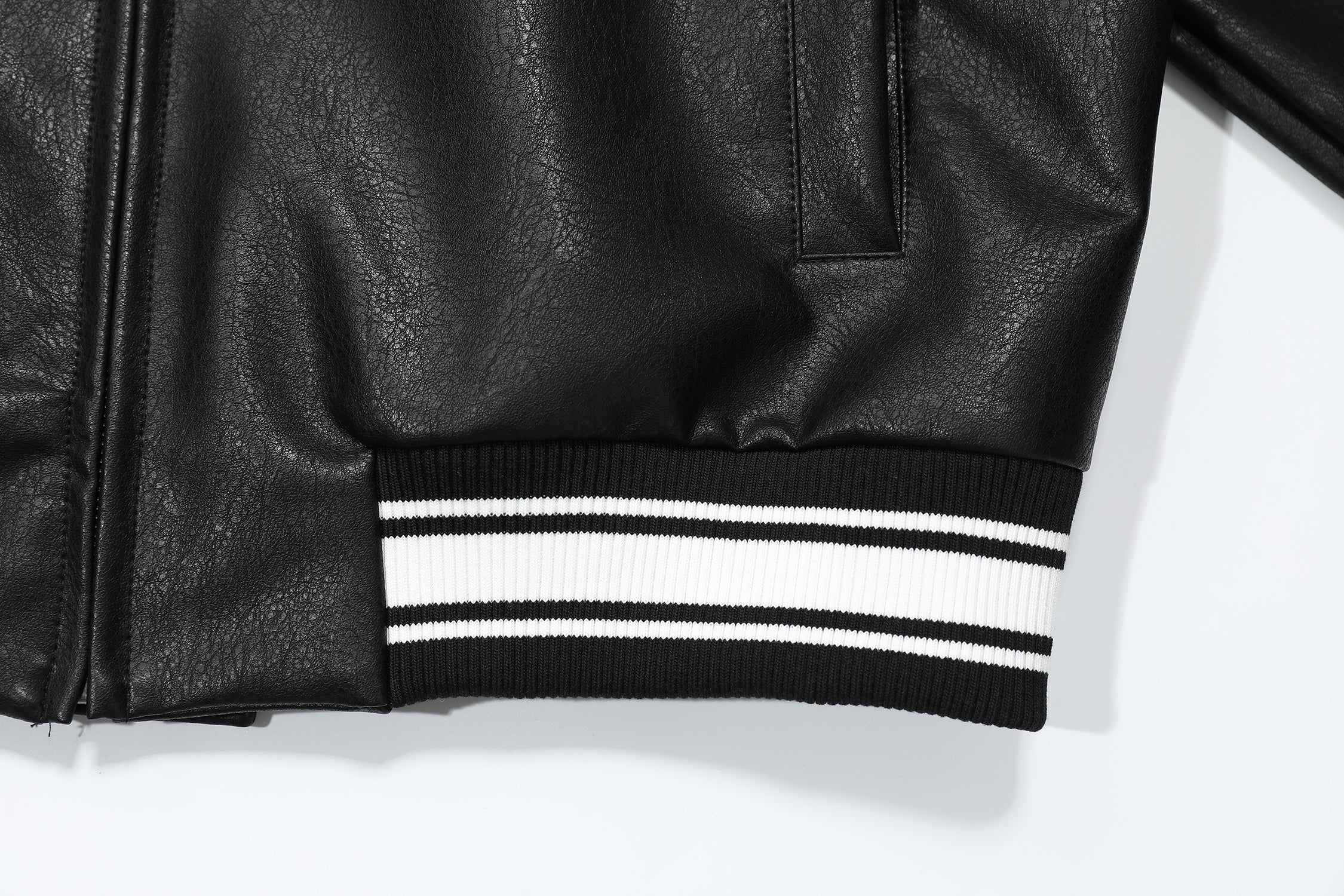Varsity Patch PU Leather Bomber Jacket | Retro Streetwear