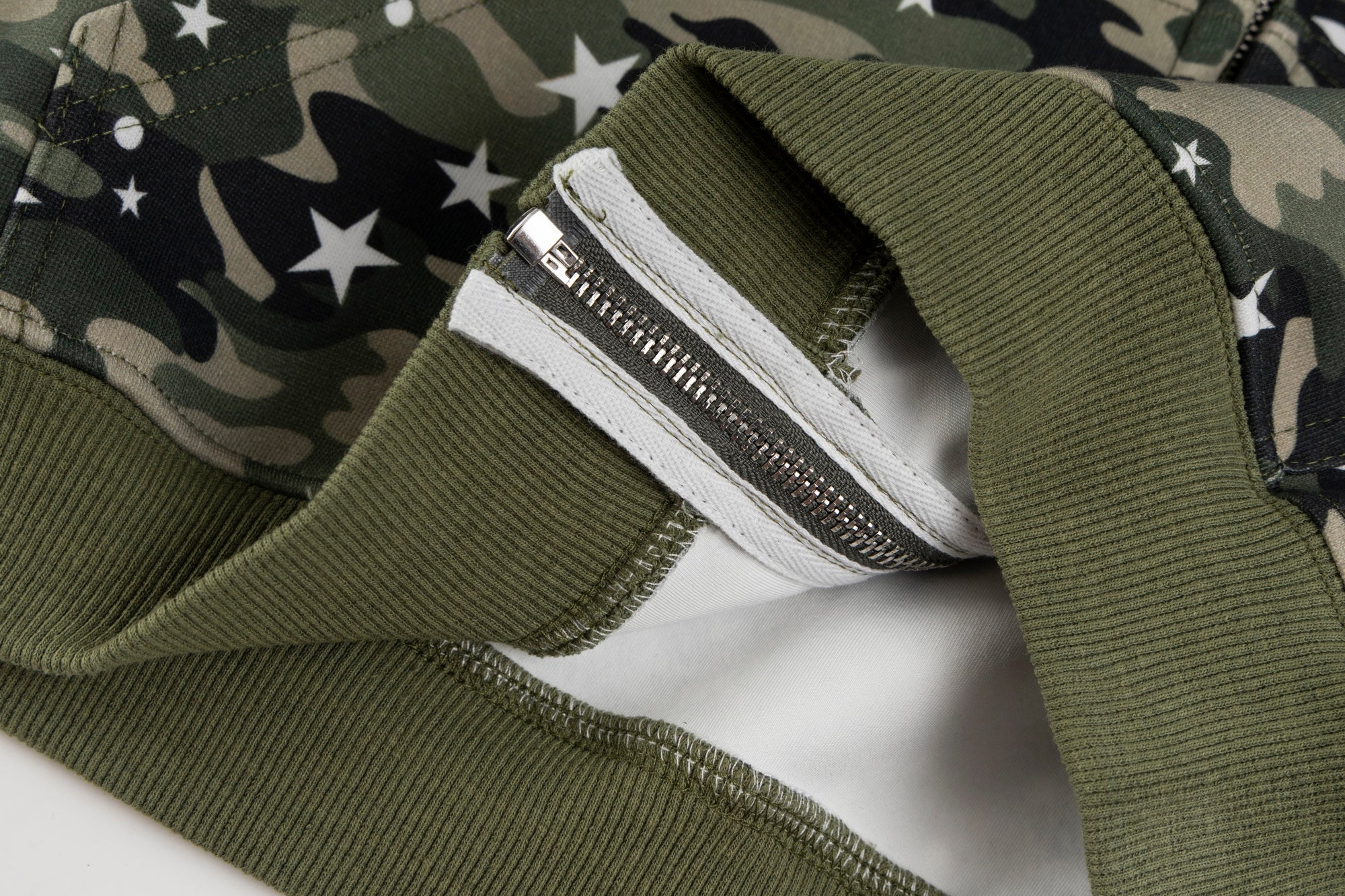 Omirad Camo Kitty Ear Zip Hoodie | Star Print Streetwear