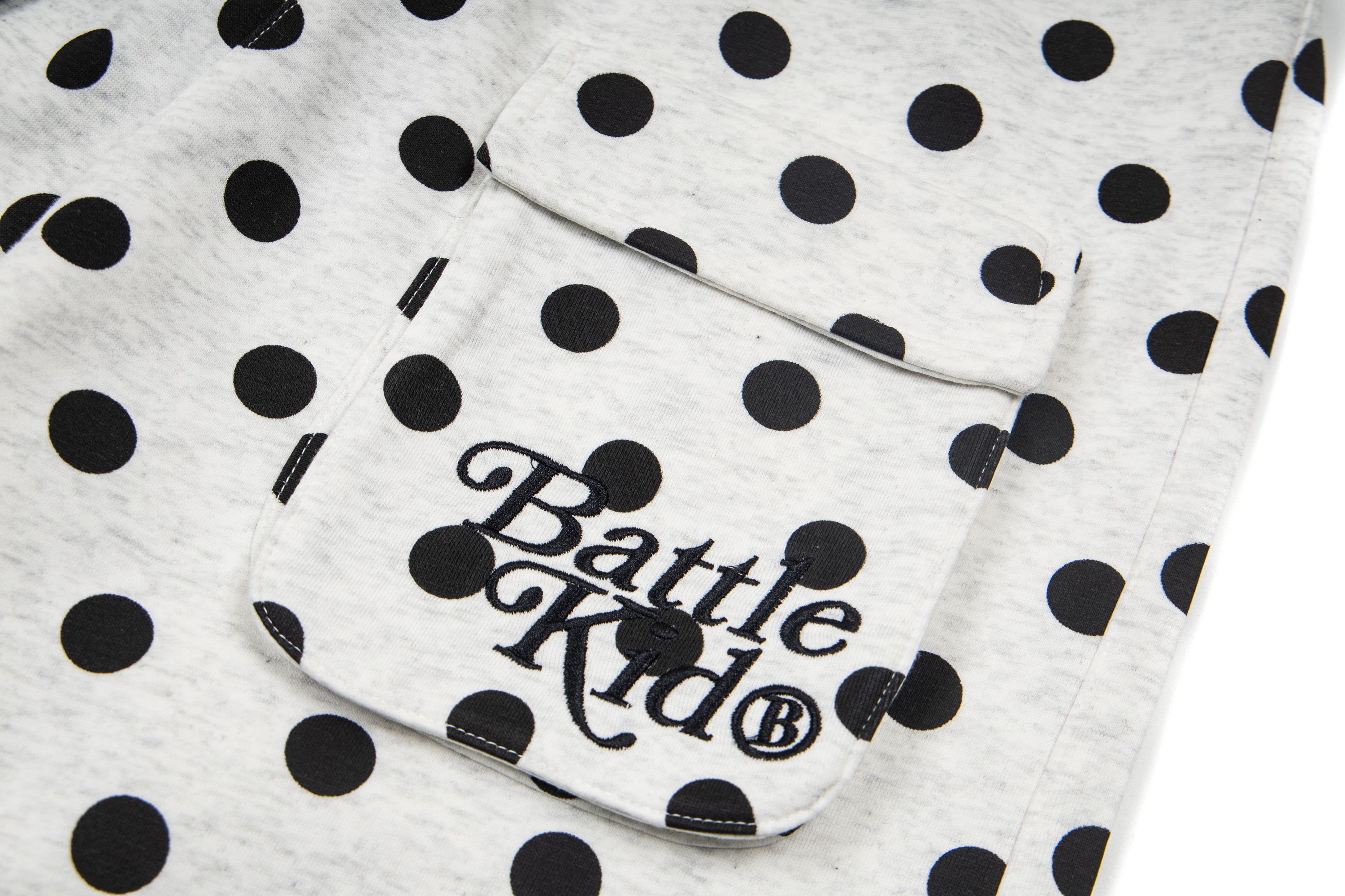 Battle Kid Polka Dot Wide-Leg Cargo Pants with Charms