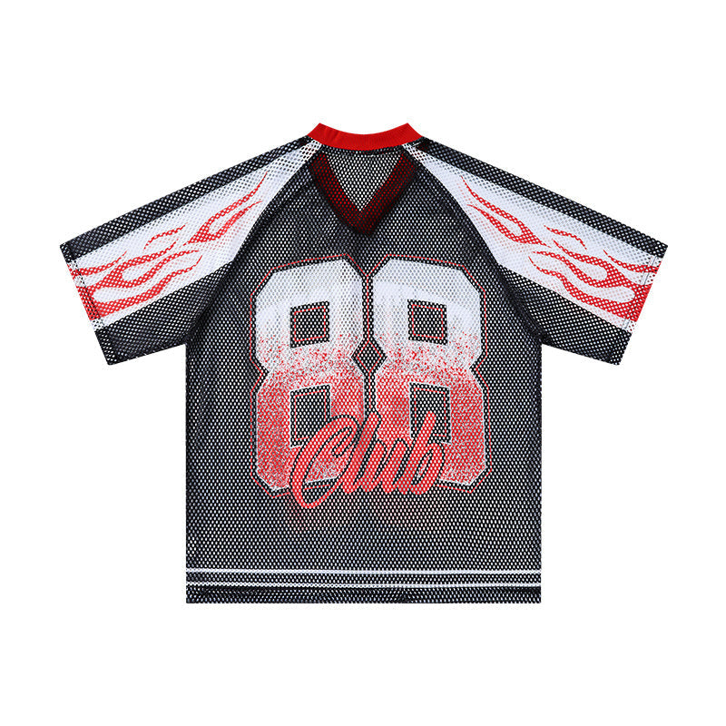 Omirad College 88 Flame Mesh Jersey T-Shirt | Streetwear
