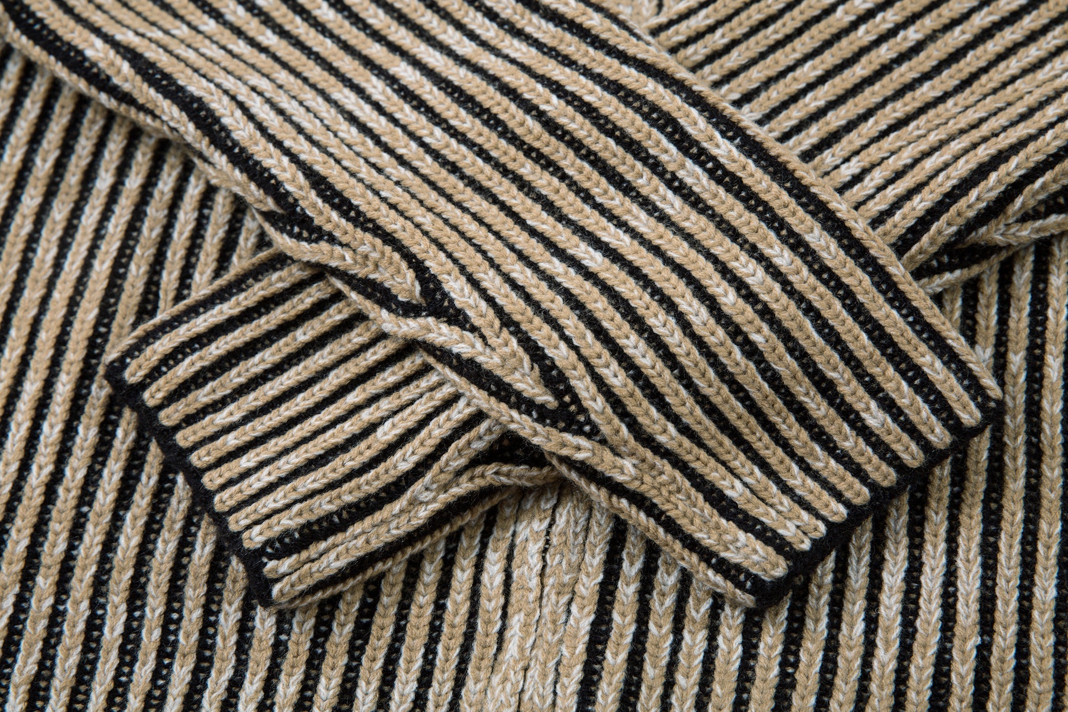 Men's Striped Ribbed Texture Full-Zip Jacket | SEAKOFF