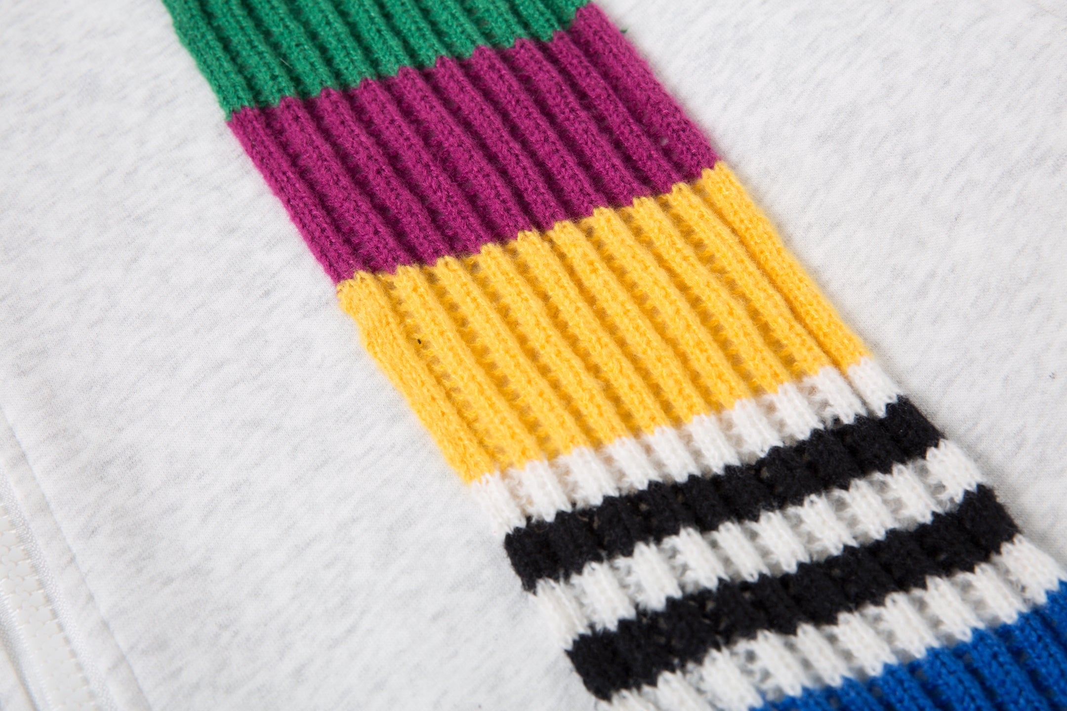 Color-Block Scarf Hooded Zip Jacket | Streetwear Hoodie