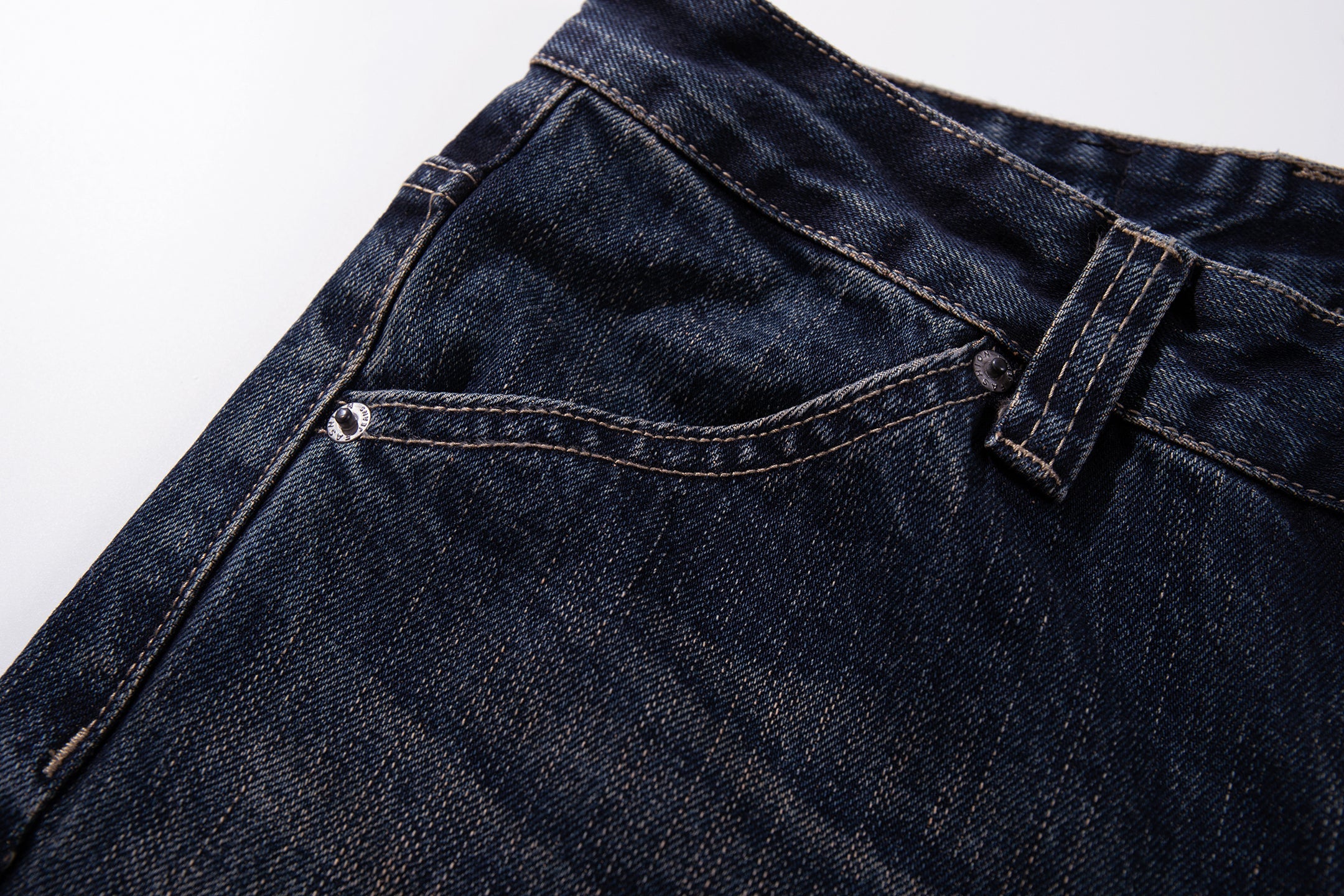 Omirad Vintage Button-Fly Wide-Leg Jeans | Dark Wash Denim