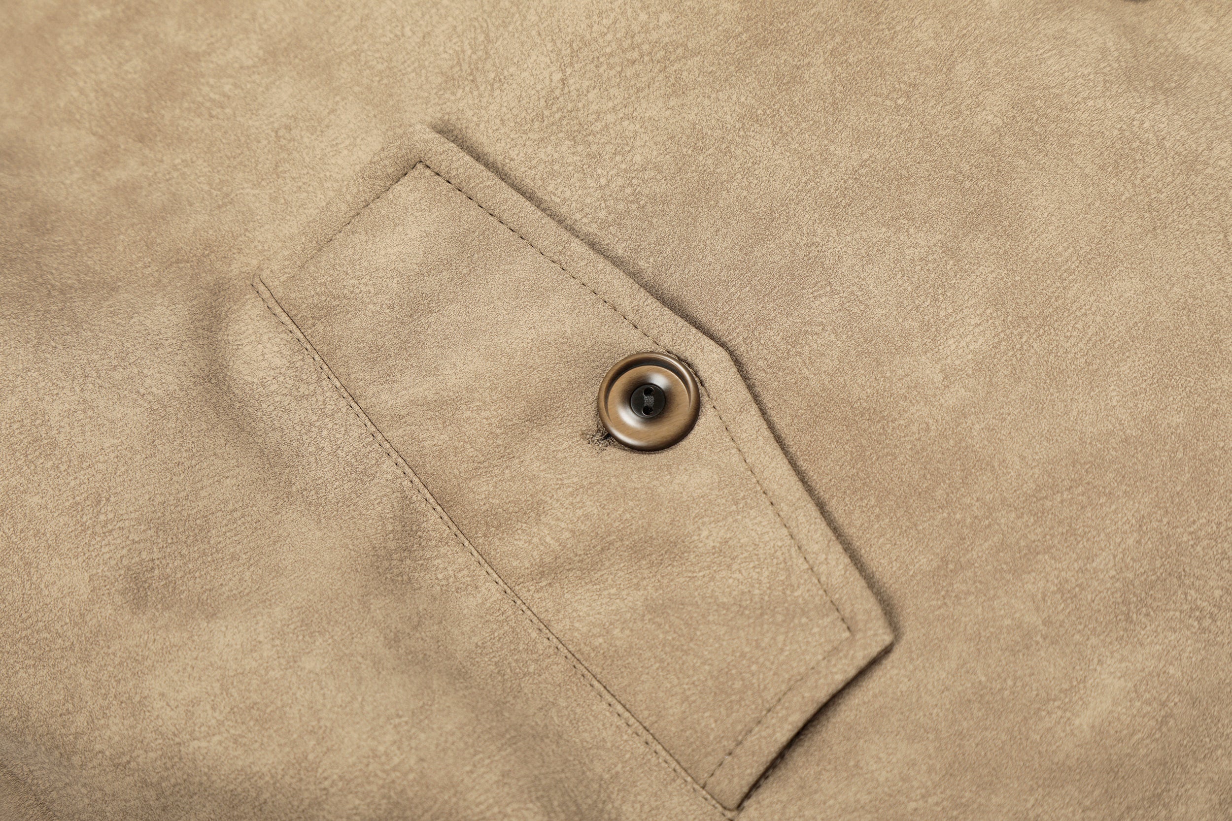 Faux Shearling Collar PU Jacket | Vintage Workwear Style
