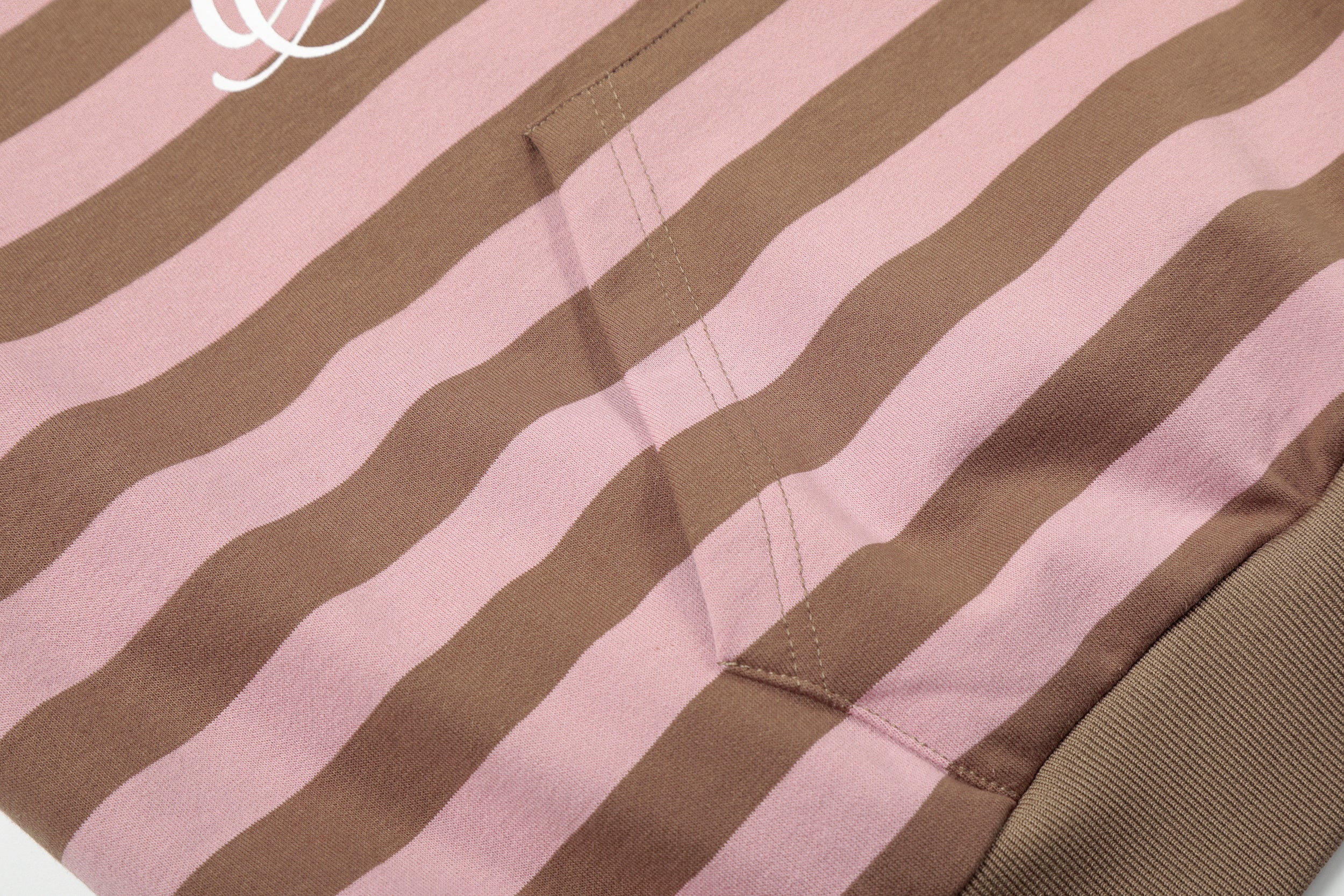 Striped Rugby Polo Hoodie | Contrast Hood Streetwear
