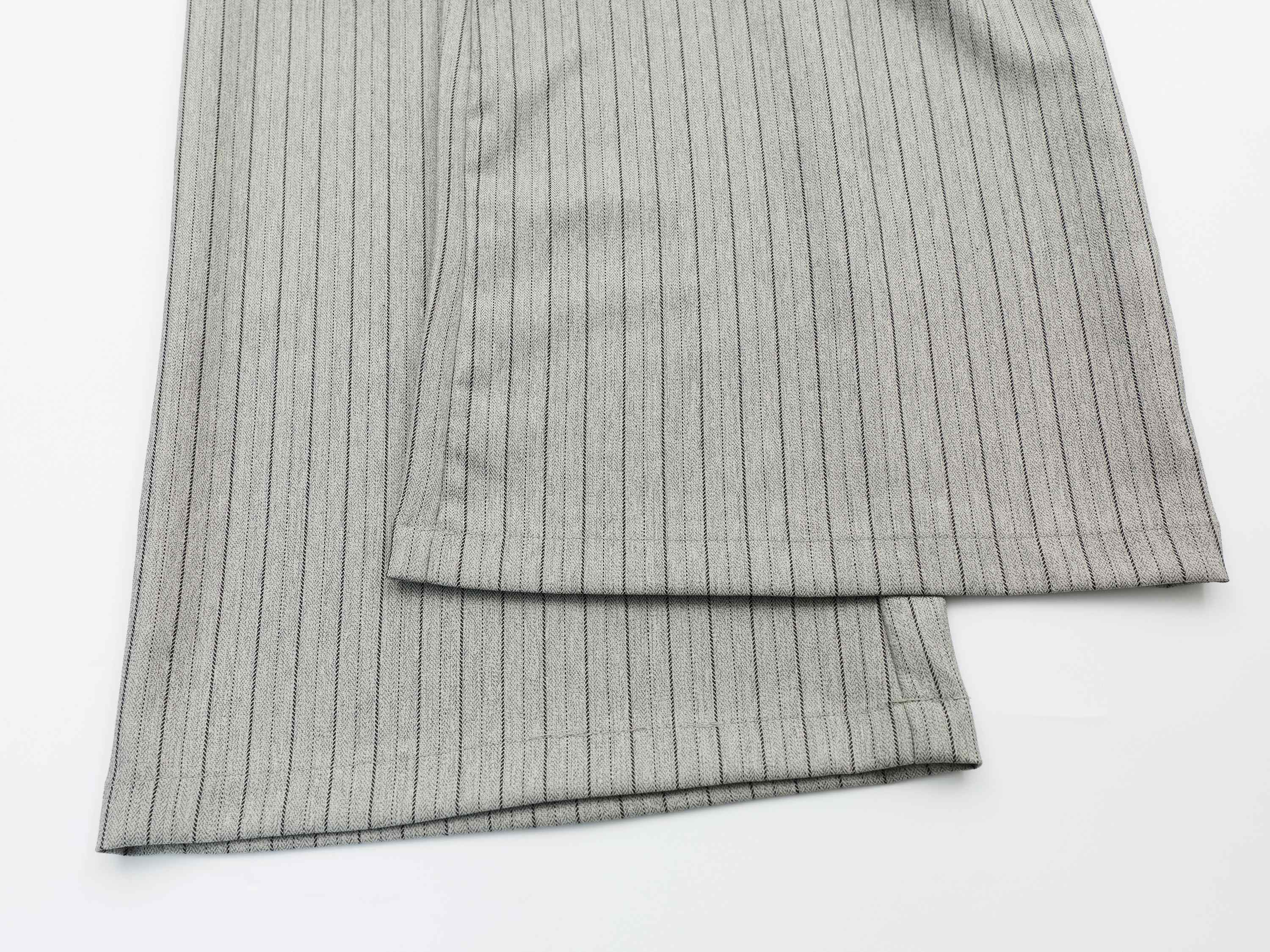 Deconstructed Pinstripe Wide-Leg Trousers | Retro Tailored Fit