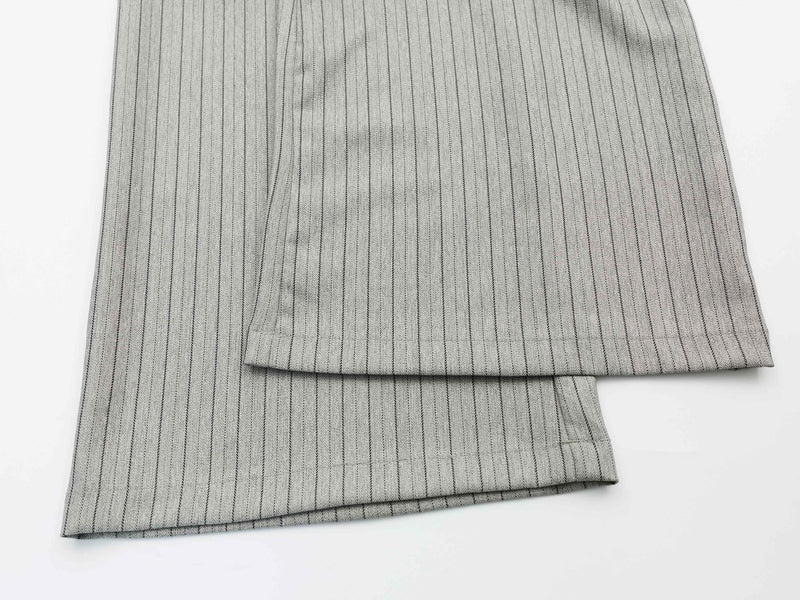 Deconstructed Pinstripe Wide-Leg Trousers | Retro Tailored Fit