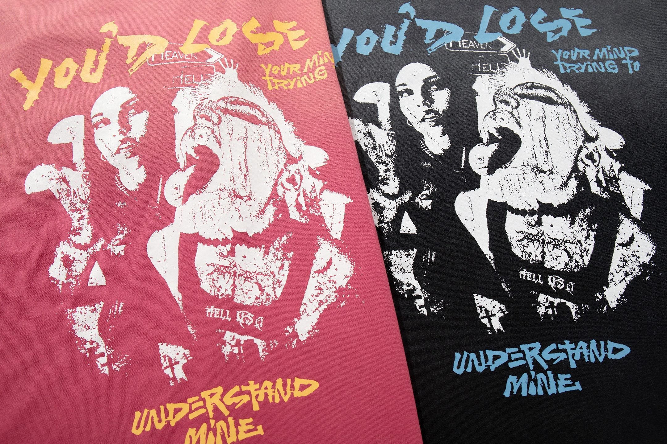 Omirad You'd Lose Grunge Graphic Tee | Washed Vintage Fit