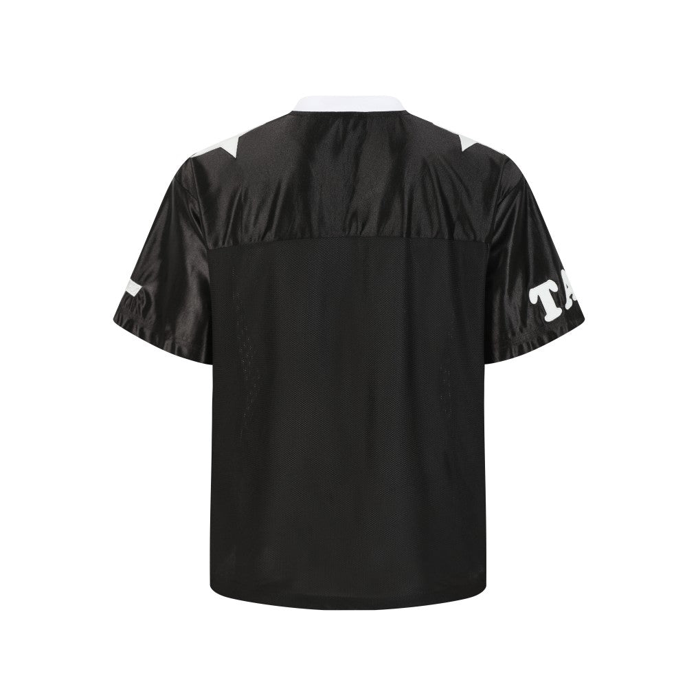 Leopard Heart Varsity Mesh Jersey | I Love Graphic Football Tee